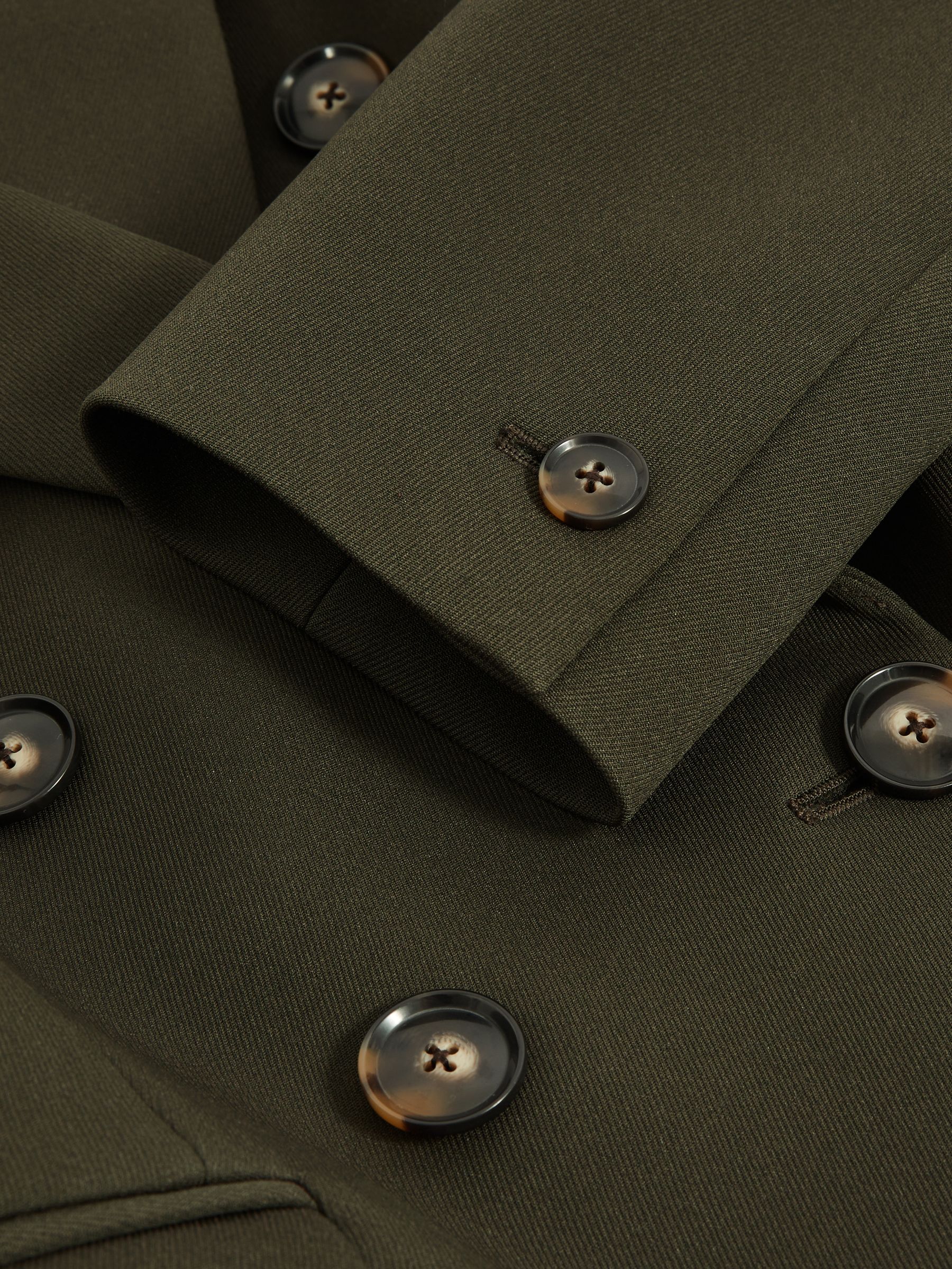 Double-Breasted Suit Blazer in Green