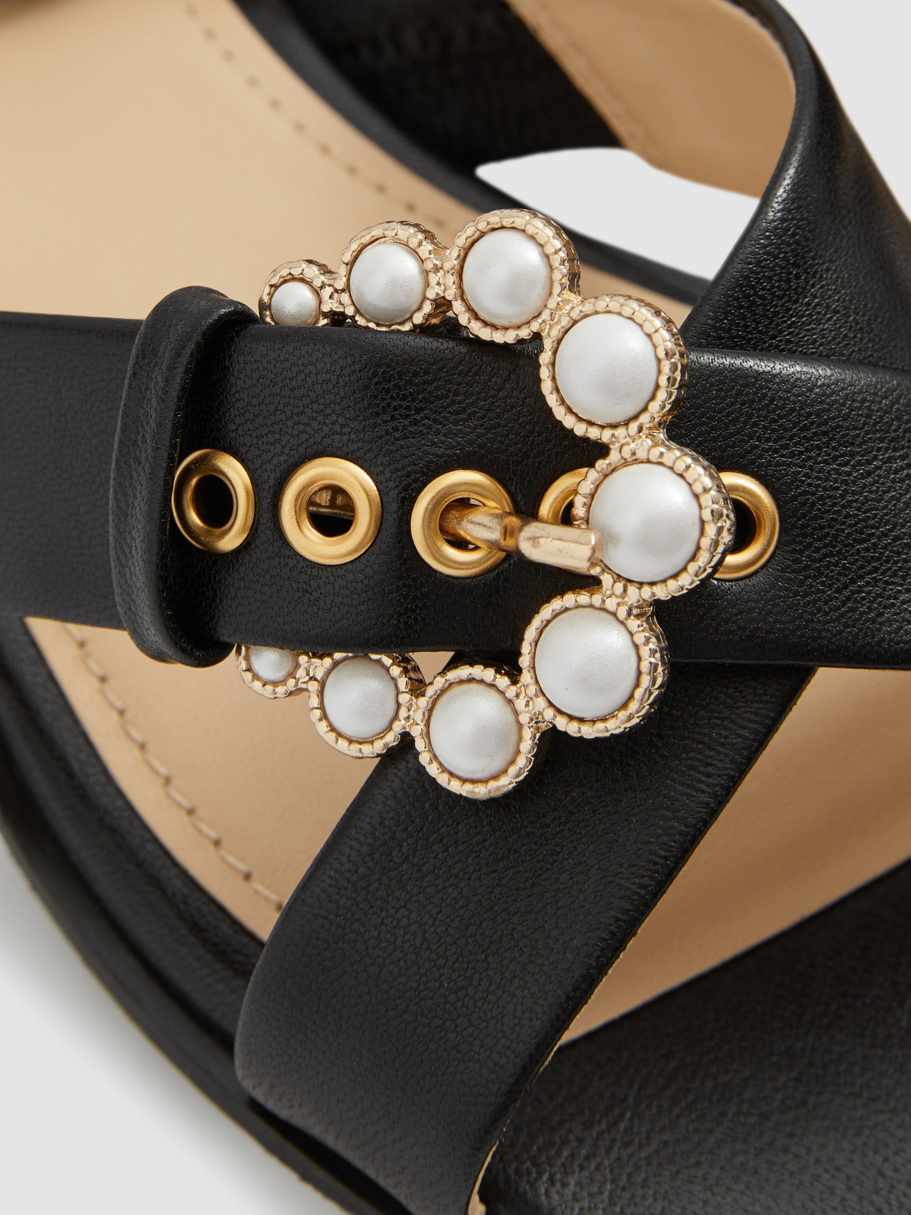 Camilla Elphick Leather Sandals in Black