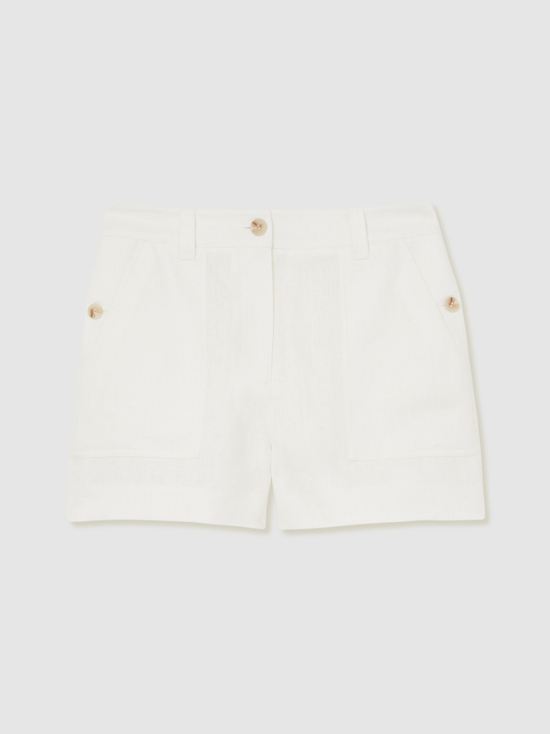 Linen Shorts in White