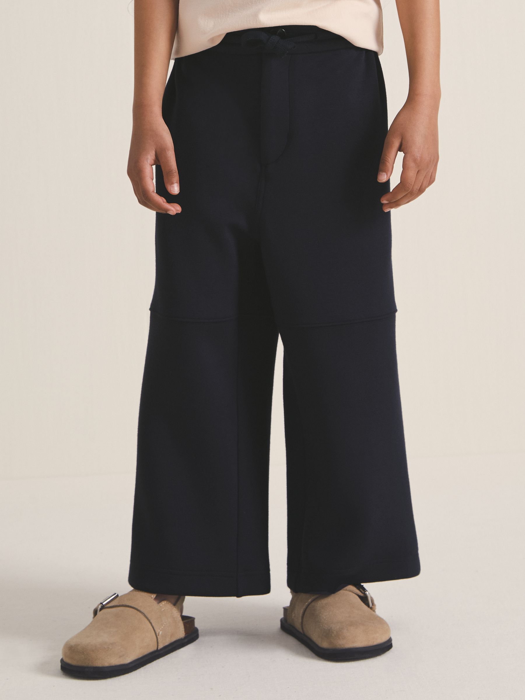 4-9 yrs Reiss | Les 100 Ciels Wide-Leg Joggers in Navy