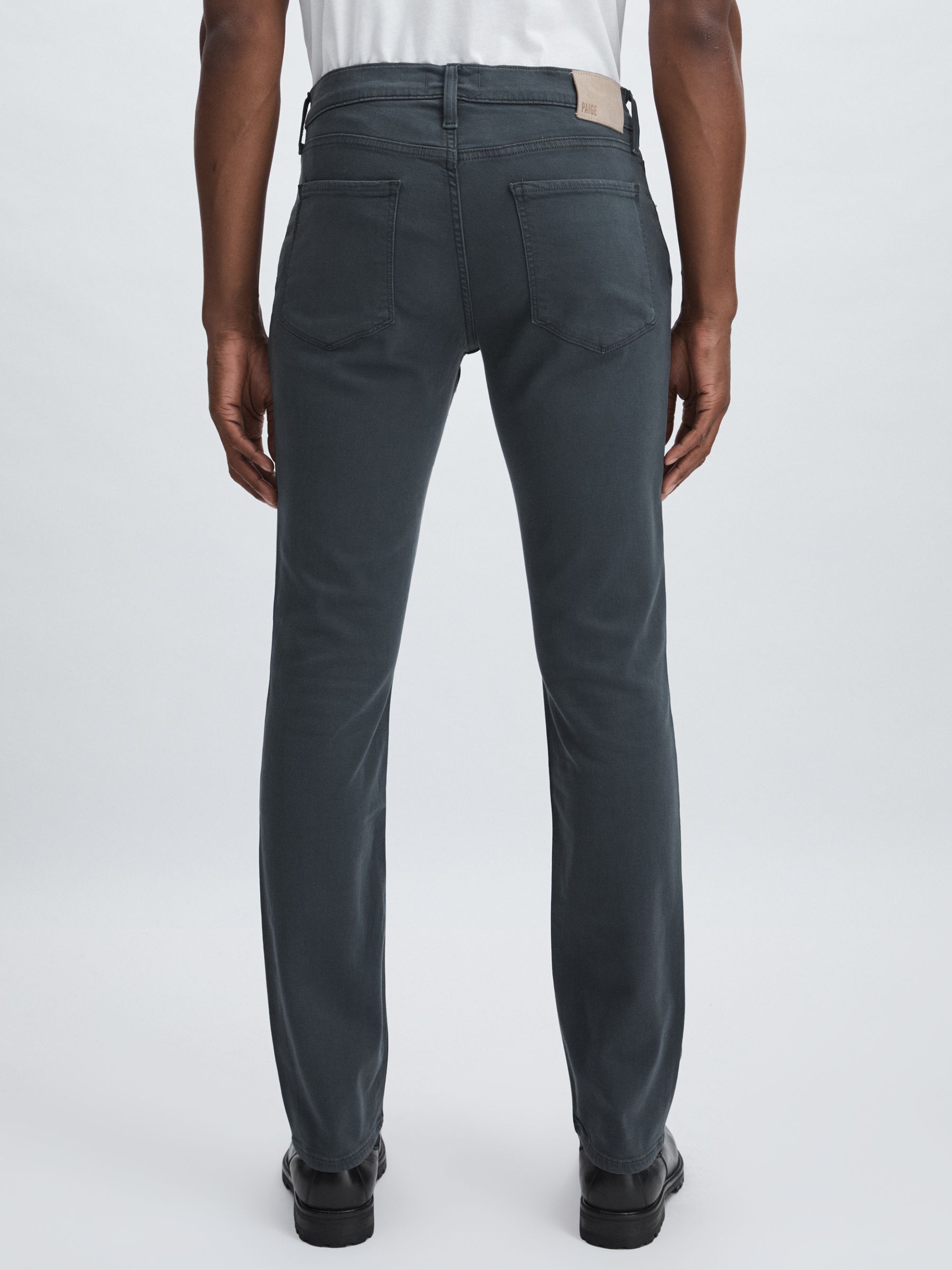 Paige Slim Straight-Leg Jeans in Vintage Onyx Blue