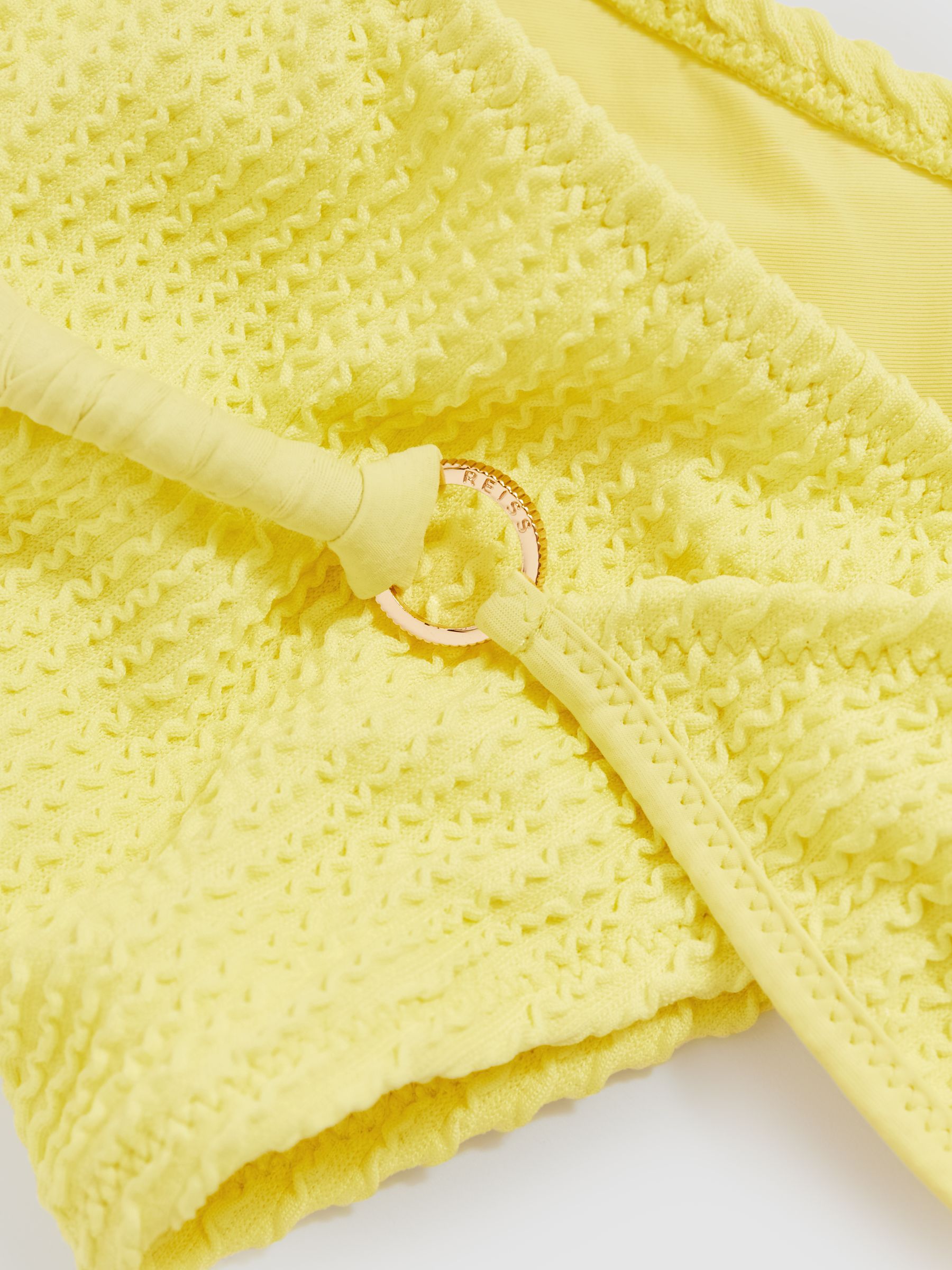 Crinkle Bikini Bottoms in Lemon Yellow