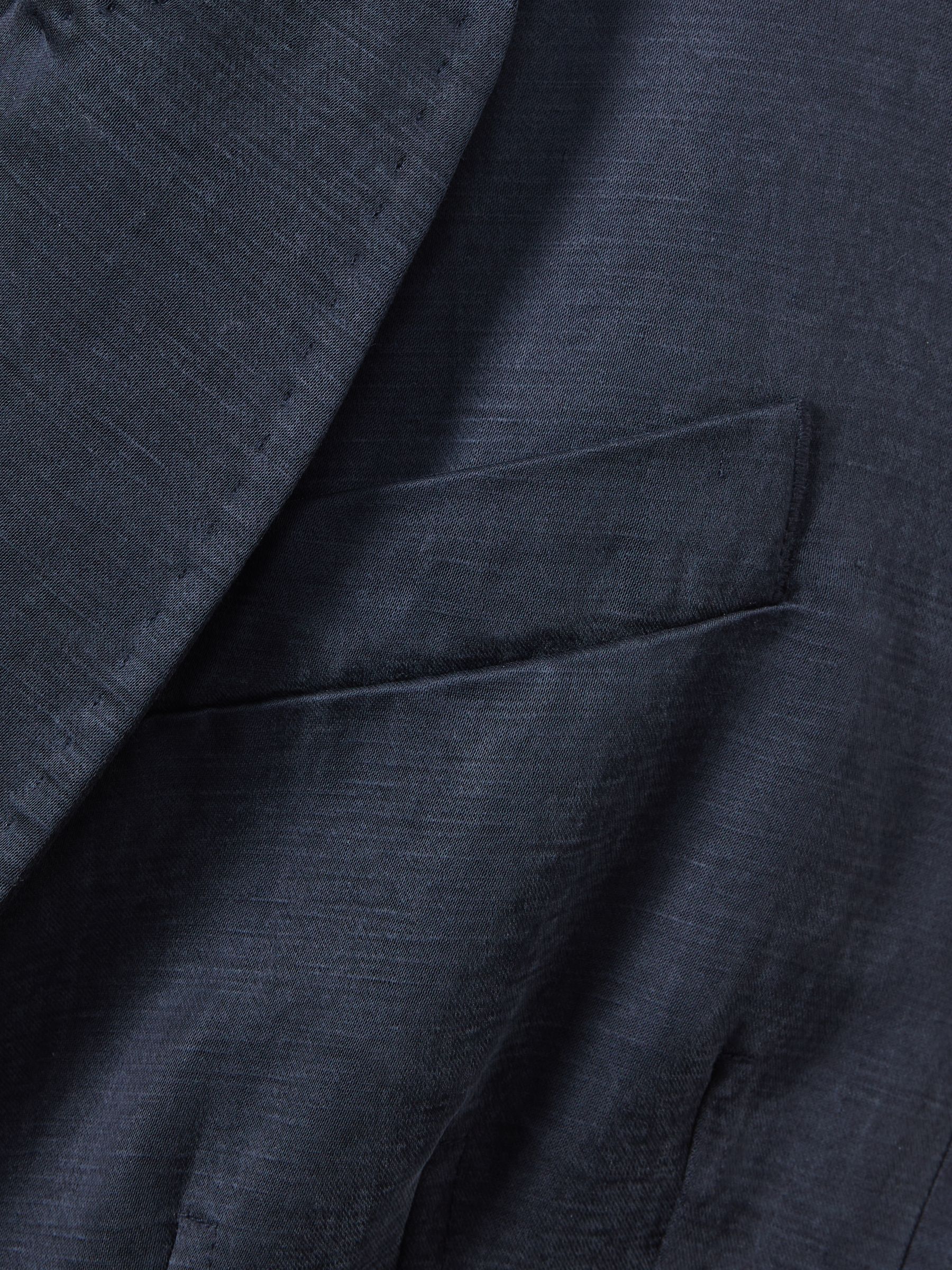 Atelier Cupro Belted Tux Jumpsuit in Navy