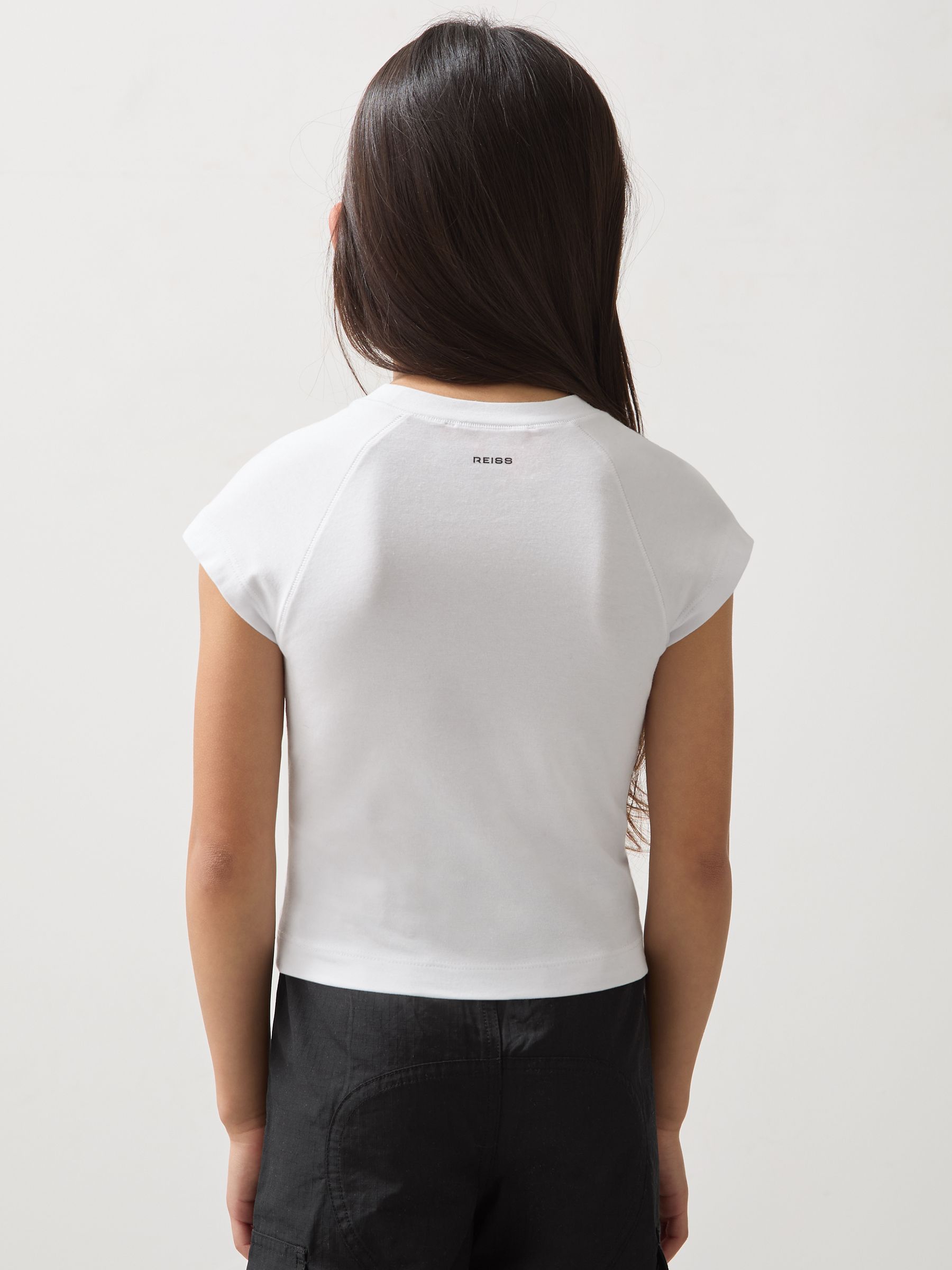 9-13 yrs McLaren F1 Team Cropped Logo T-Shirt in White