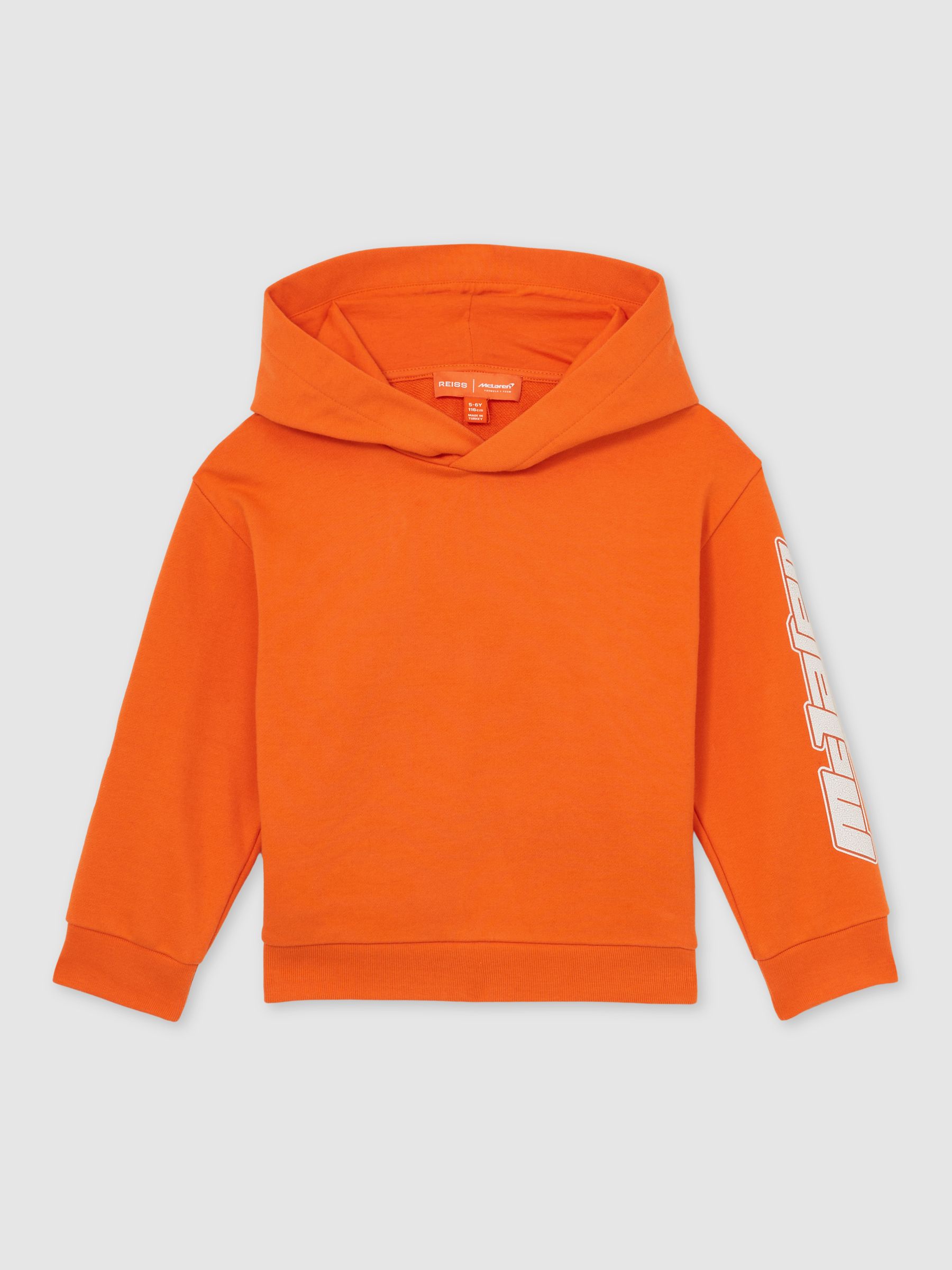 9-12 yrs McLaren F1 Team Cotton Logo Hoodie Unisex Fit in Orange