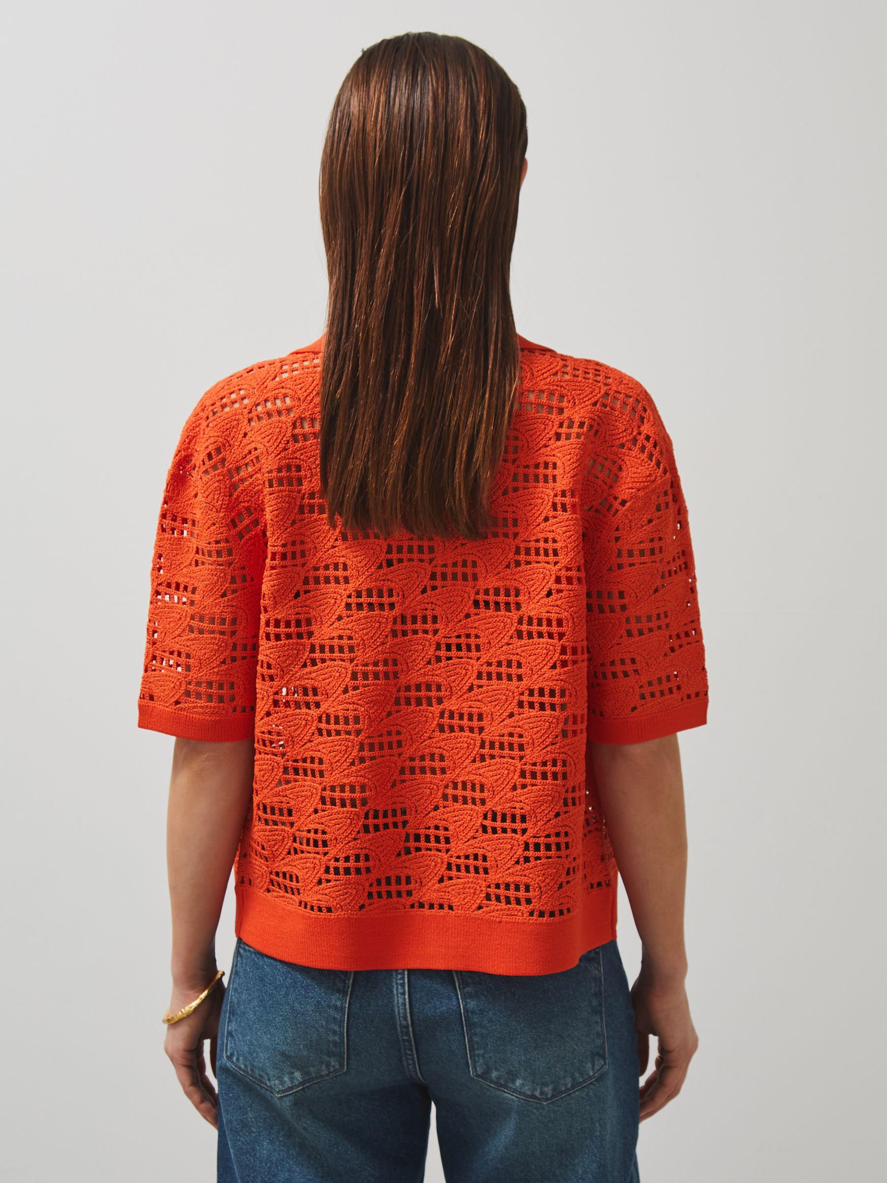 McLaren F1 Team Speedmark Crochet Shirt in Papaya