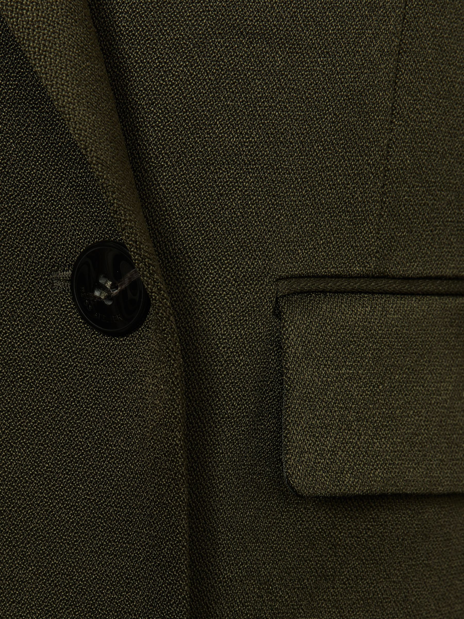Atelier Double-Breasted Crepe Suit Jacket in Green