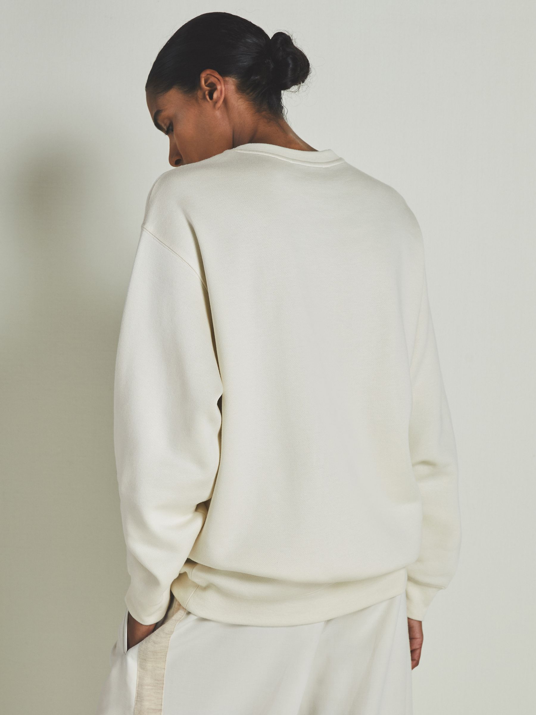 Reiss | Les 100 Ciels Oversized Sweatshirt in Cream