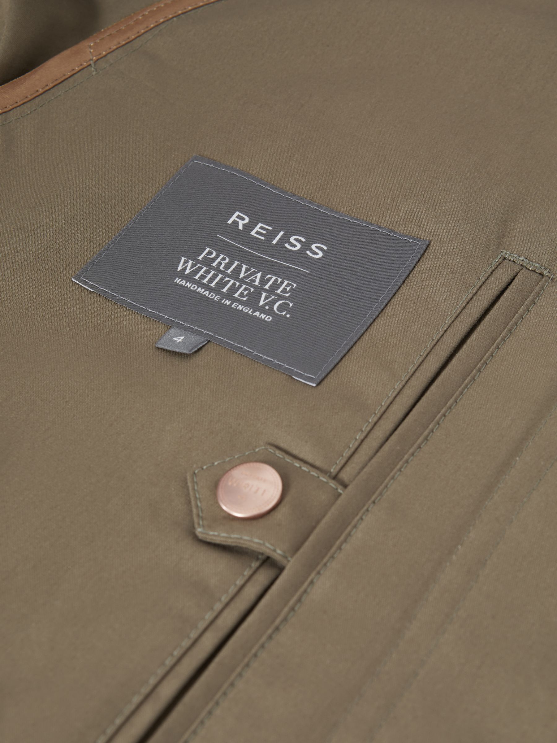 Private White Mid-Length Trench Coat in Sage