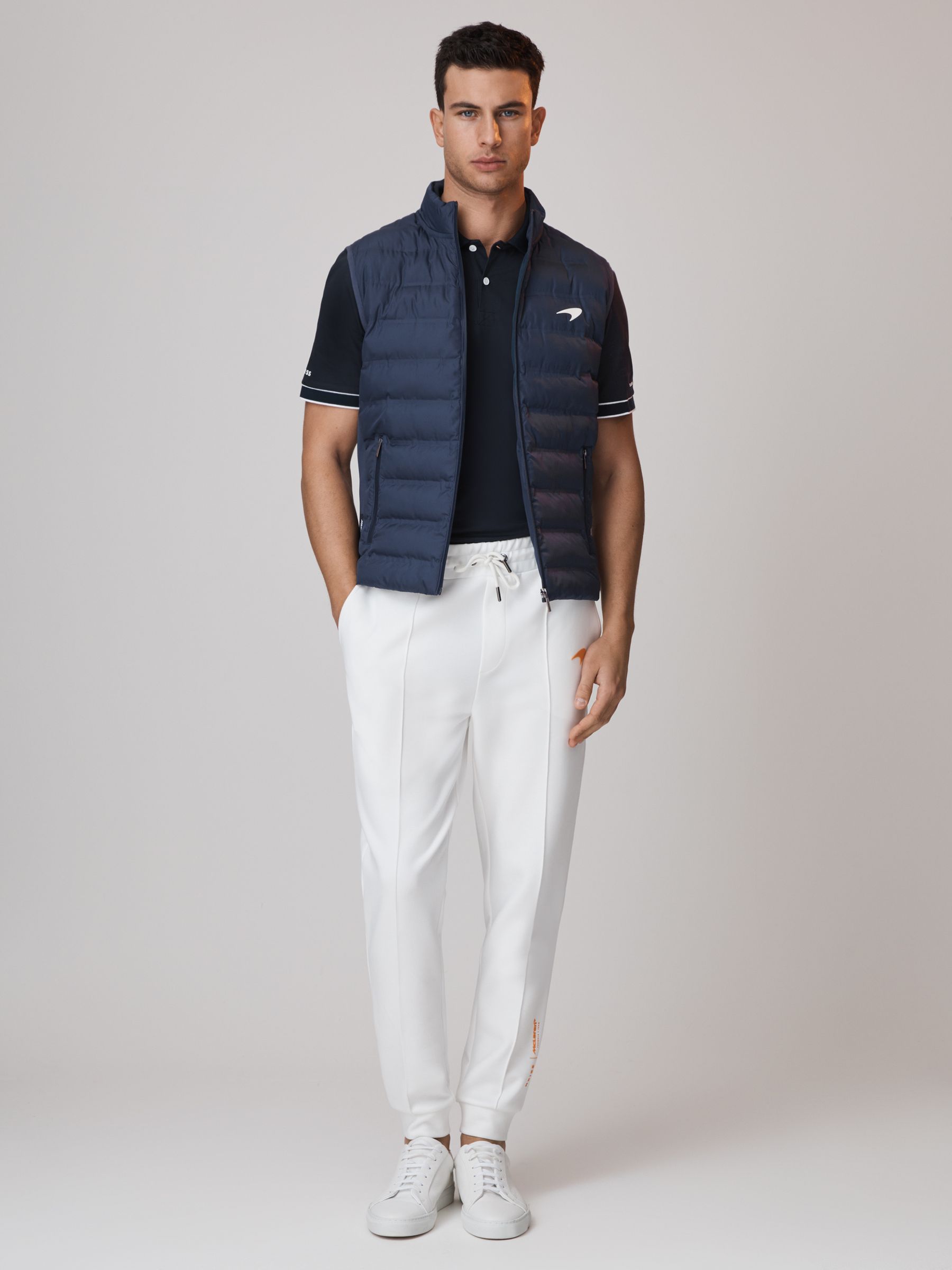 McLaren F1 Hybrid Quilt and Knit Gilet in Airforce Blue