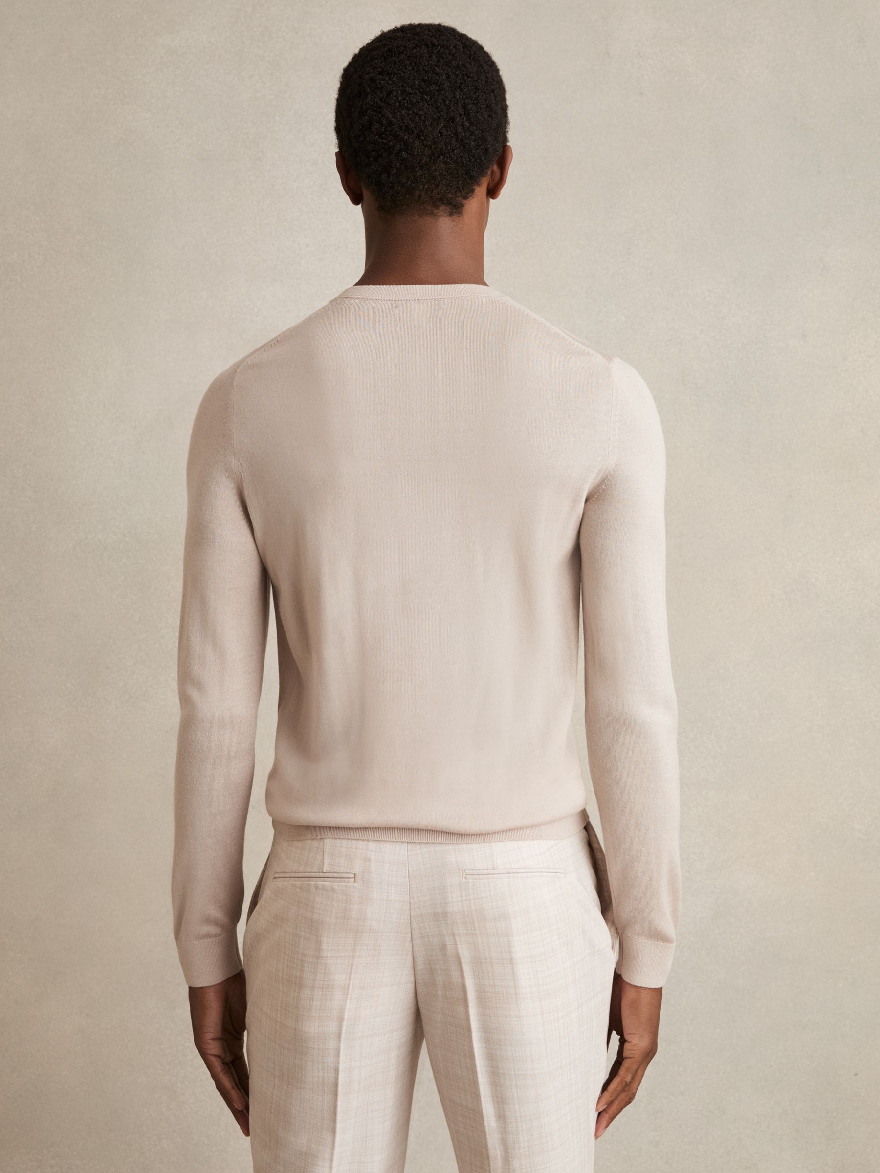 Wool-Blend Crew-Neck Jumper in Sand