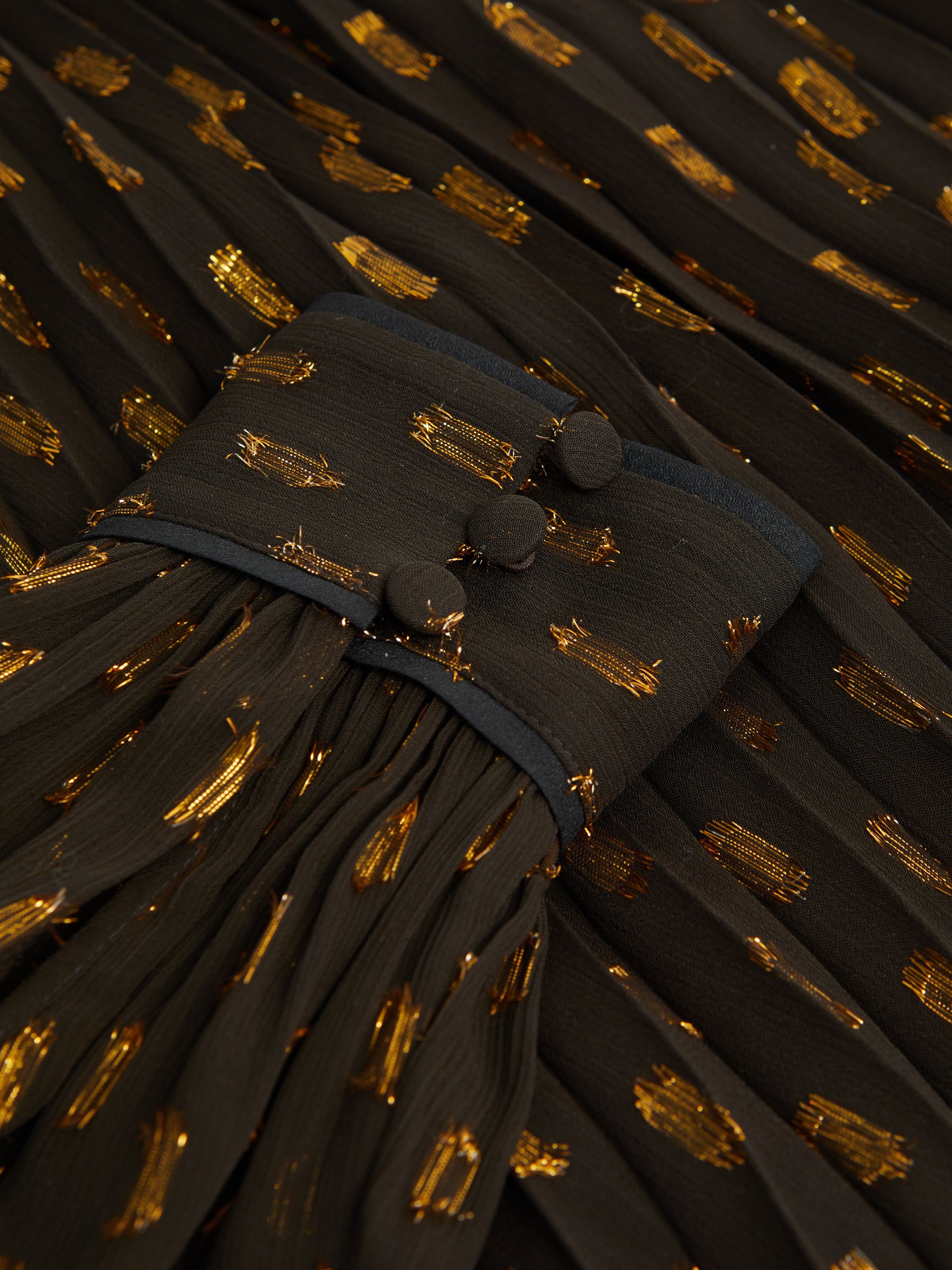 Florere Sheer Ruffle Blouse in Chocolate