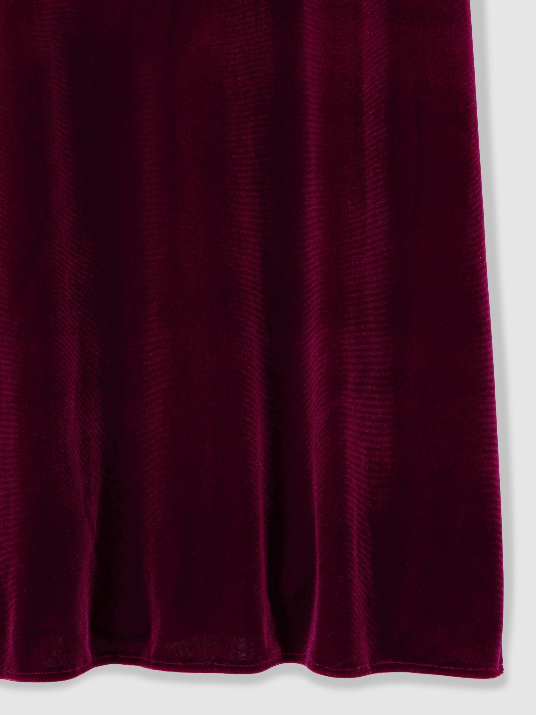 Code Open-Back Velvet Maxi Dress in Burgundy