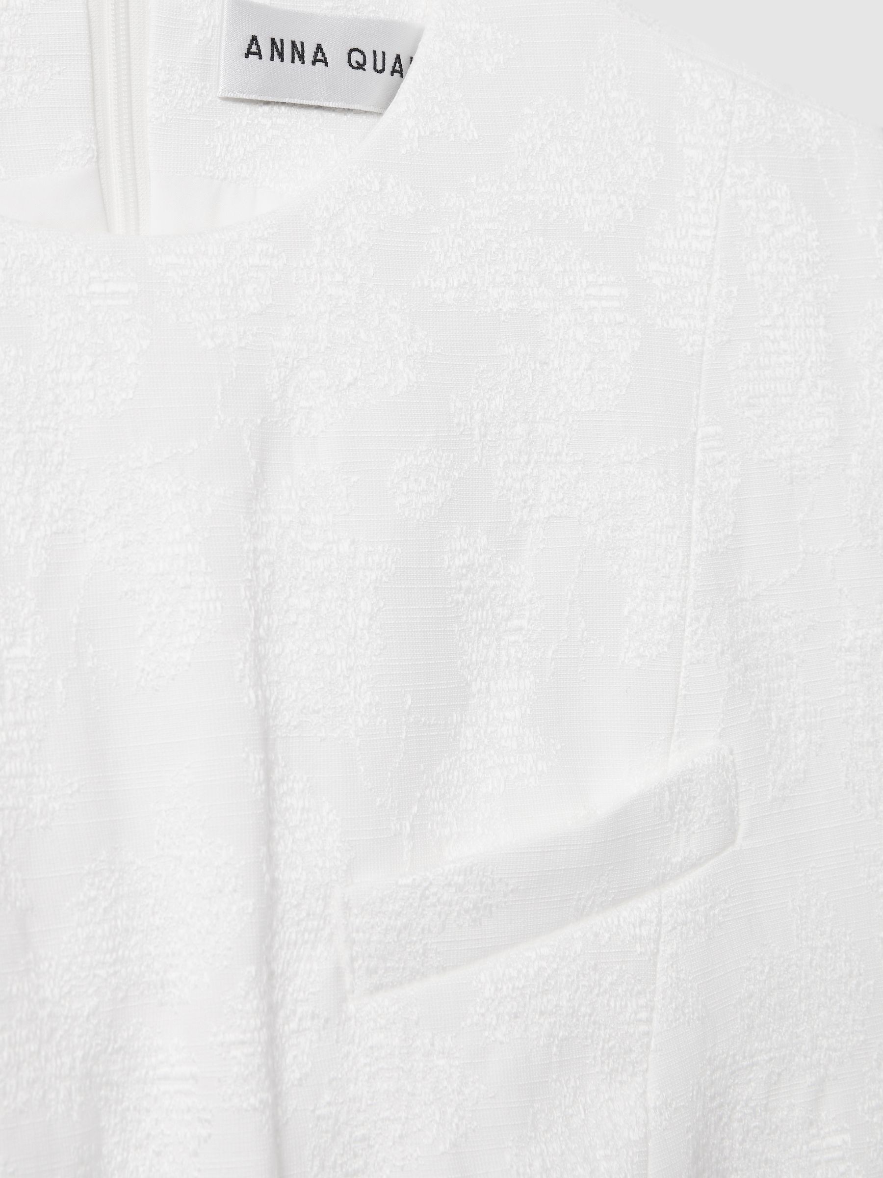 Anna Quan Cotton Blend Jacquard Mini Dress in White