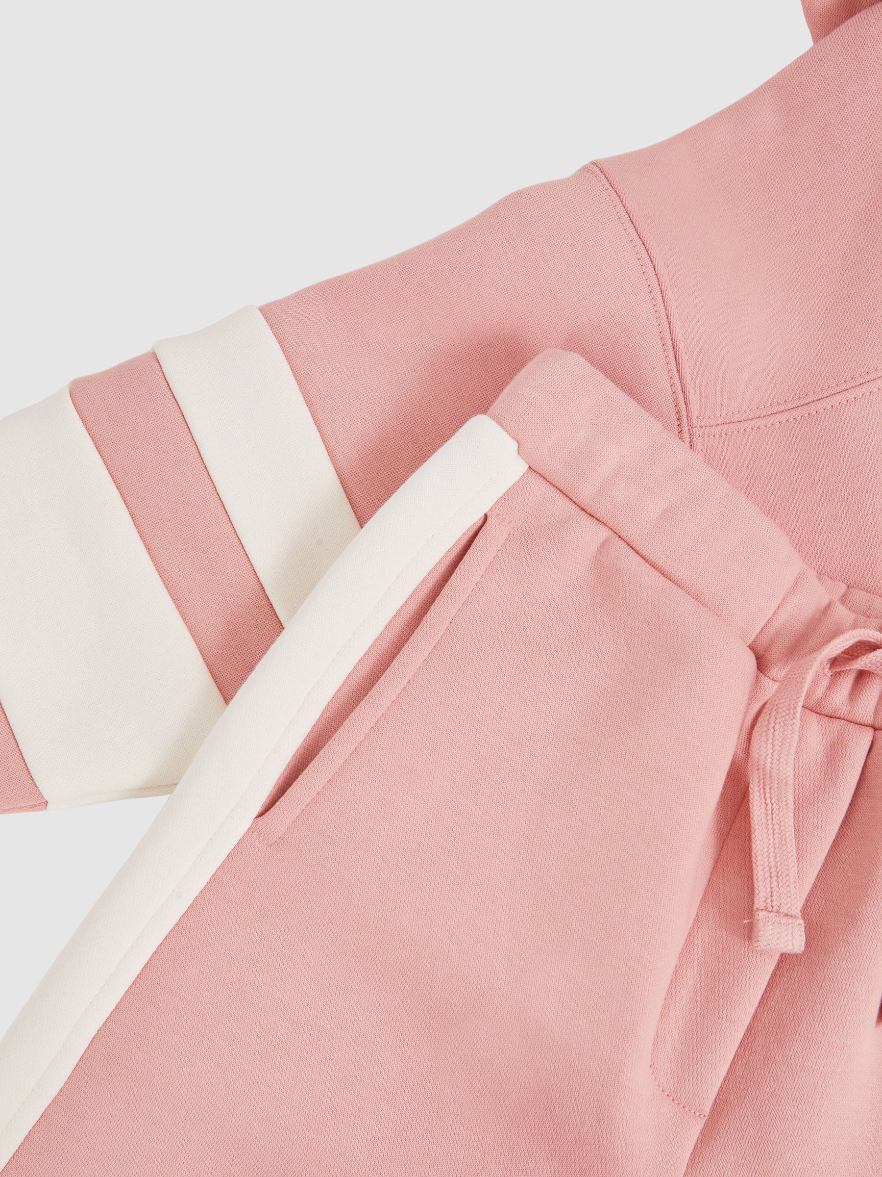 13-14 yrs Cotton-Blend Joggers and Hoodie Set in Rose