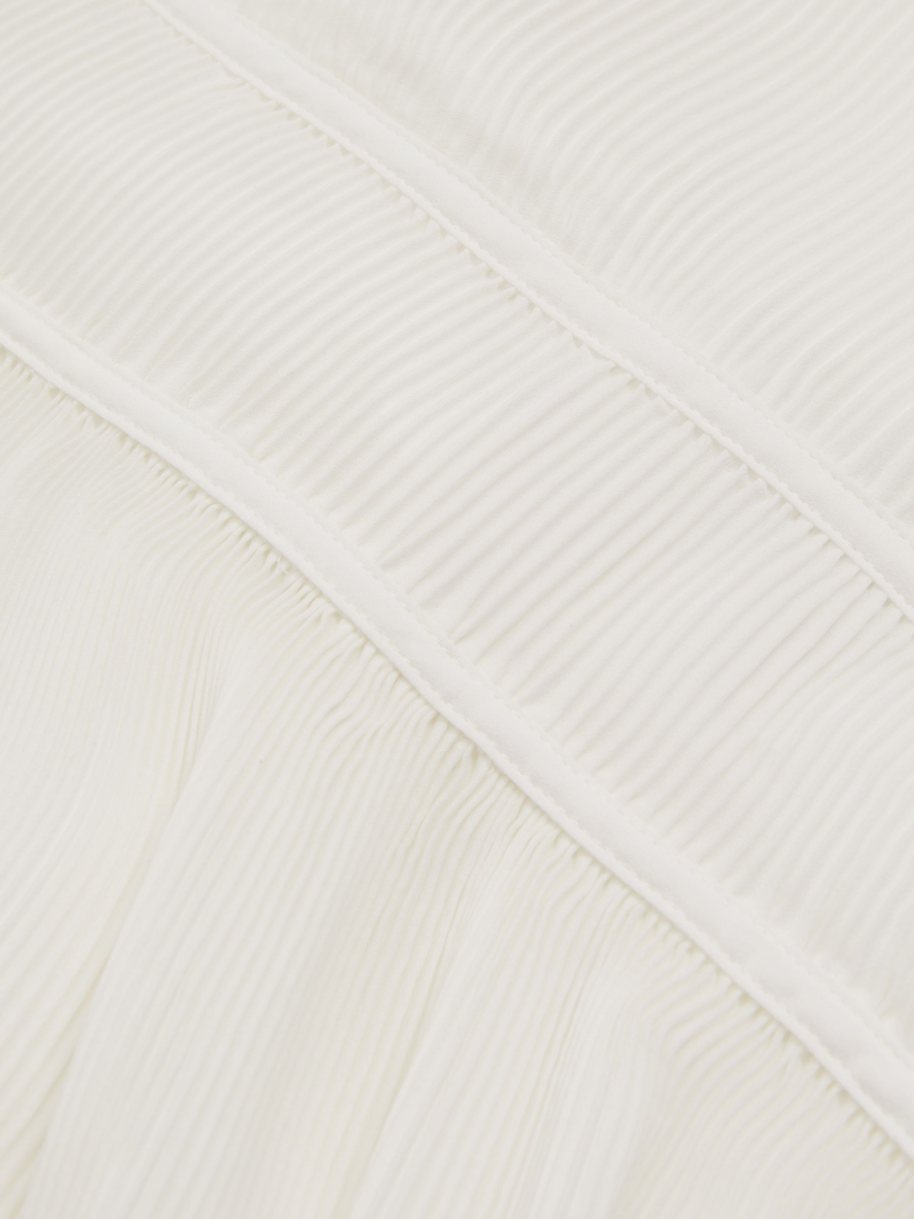 Garren Ivory Amur Plisse Halter Neck Maxi Dress