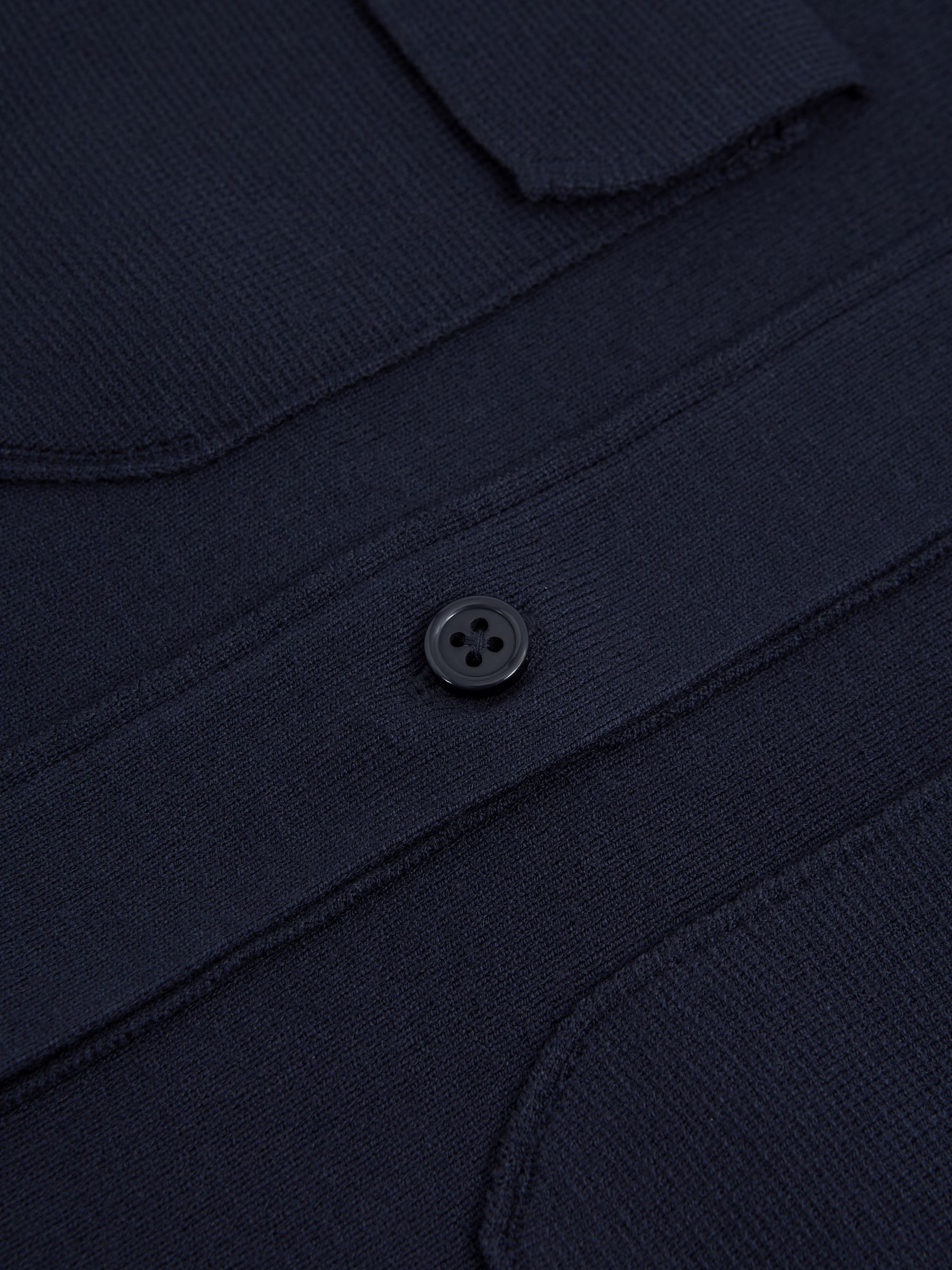 Knitted Polo Shirt in Navy