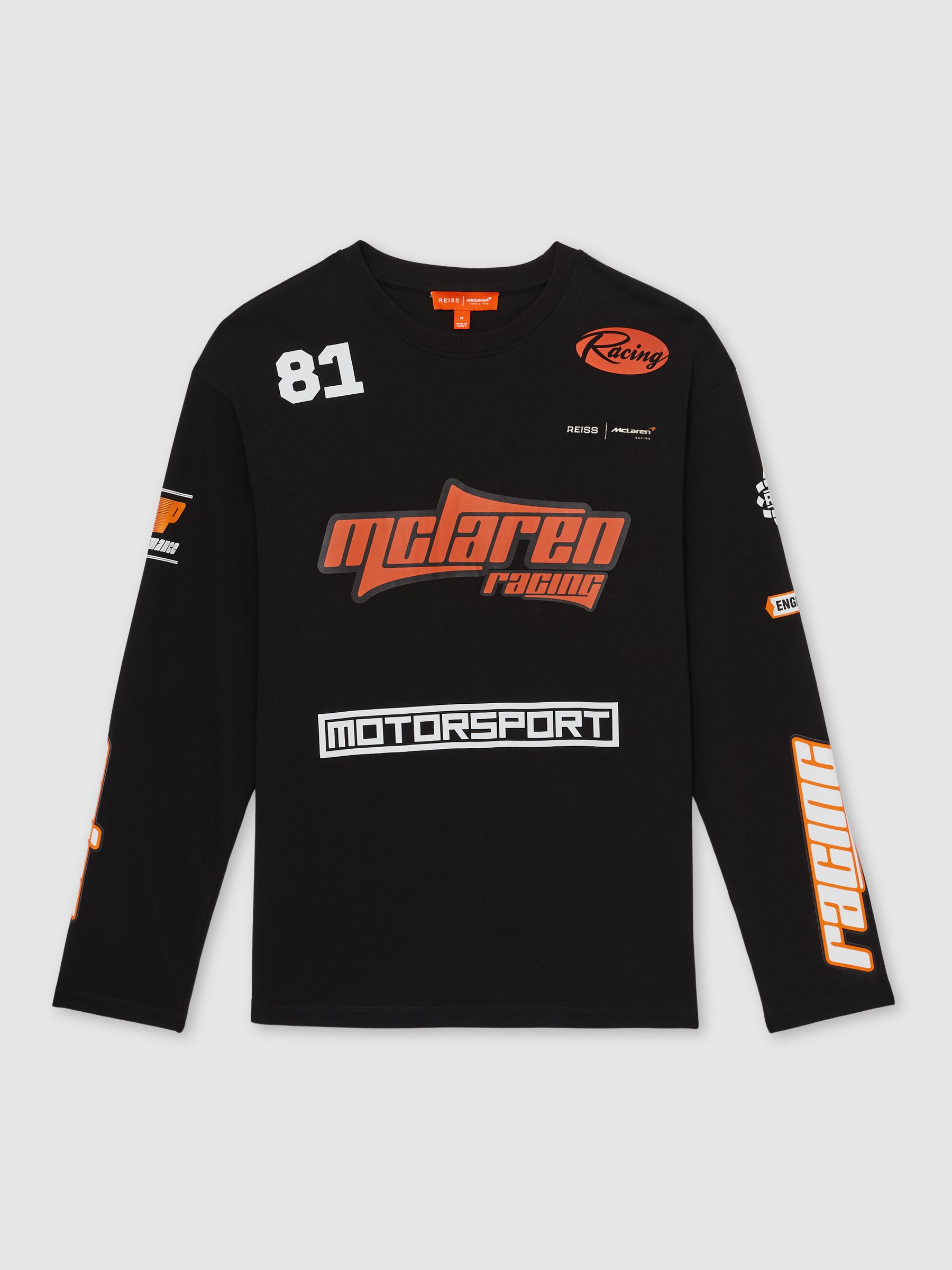 McLaren F1 Team Cotton Logo T-Shirt Unisex Fit in Black