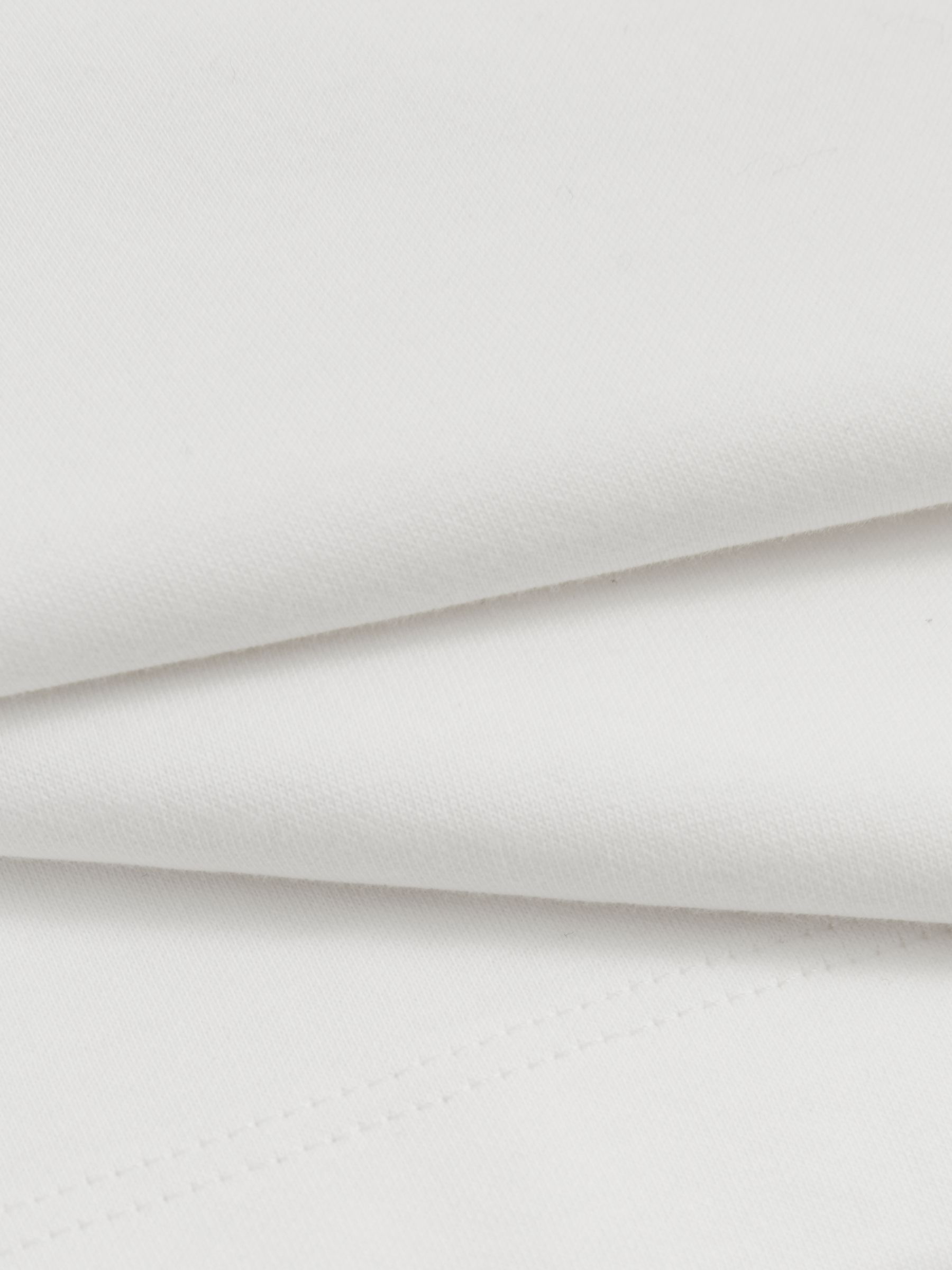 Stretch-Cotton Cropped T-Shirt in White