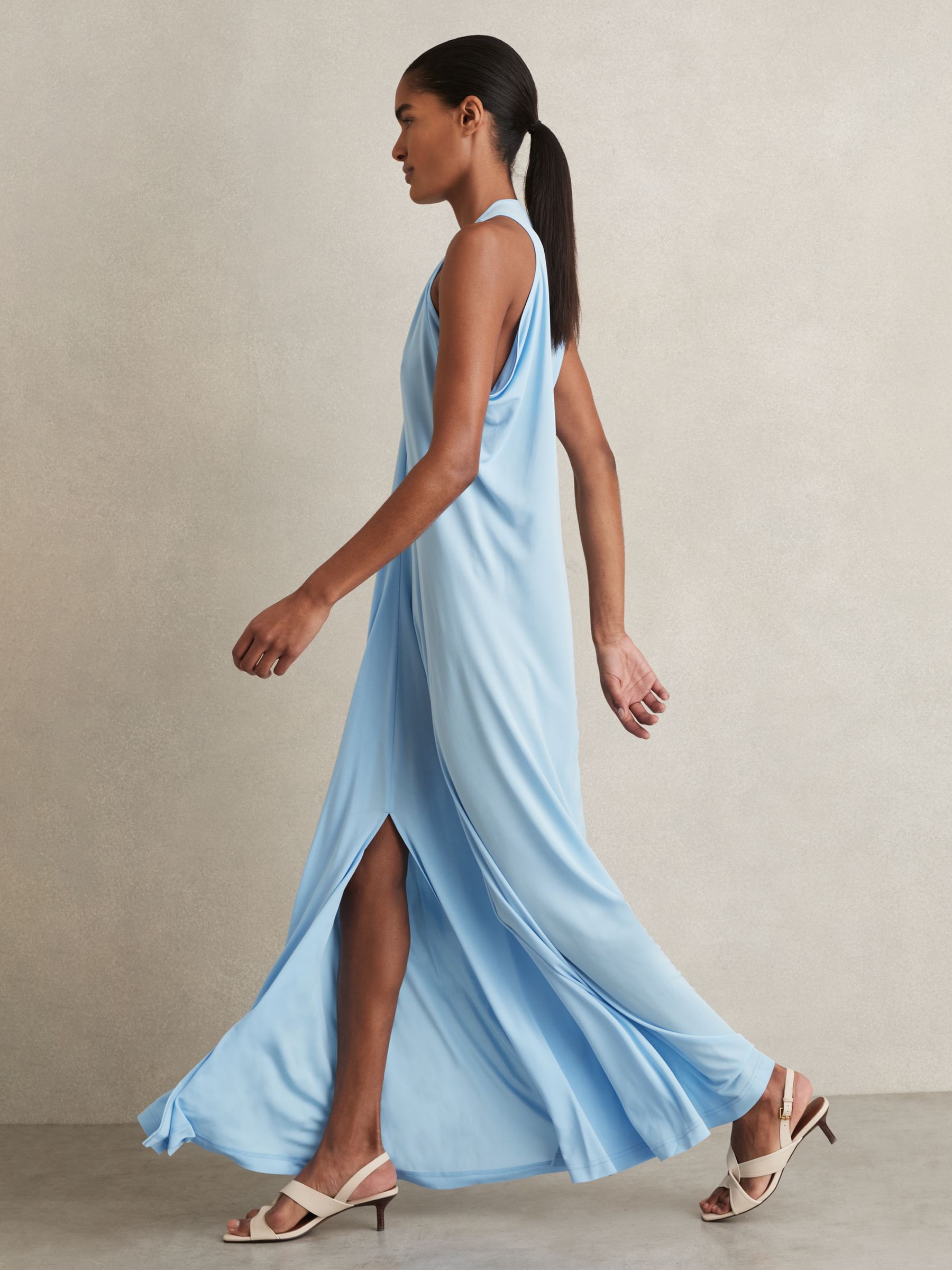 Jersey Maxi Dress in Blue