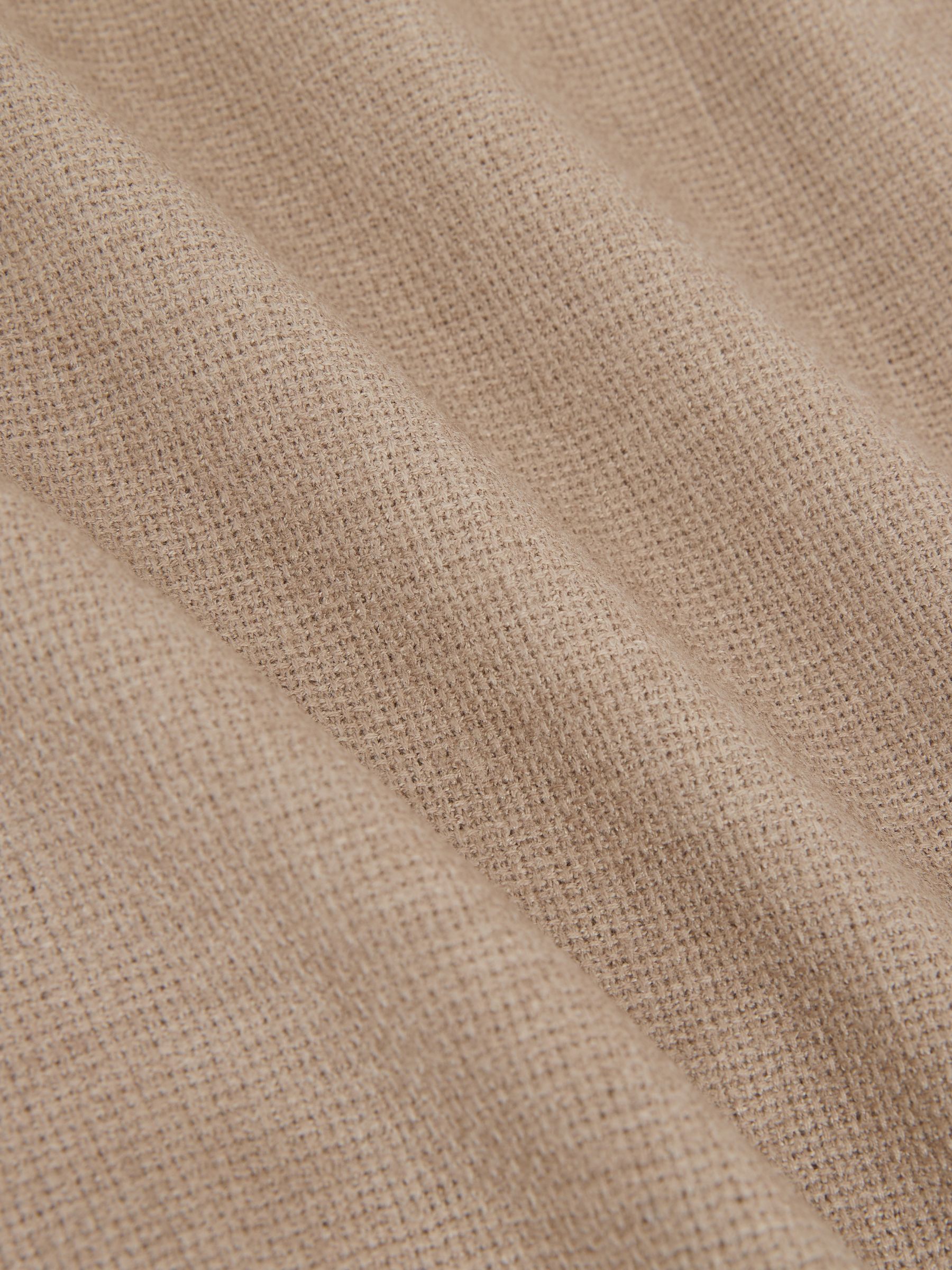 Slim-Fit Wool-Blend Double-Breasted Suit Blazer in Oatmeal Brown