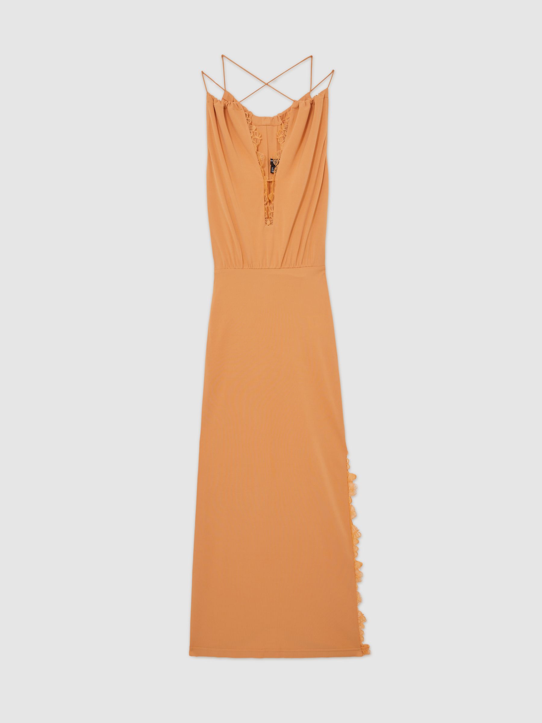 Atelier Drape Jersey Maxi Dress in Orange