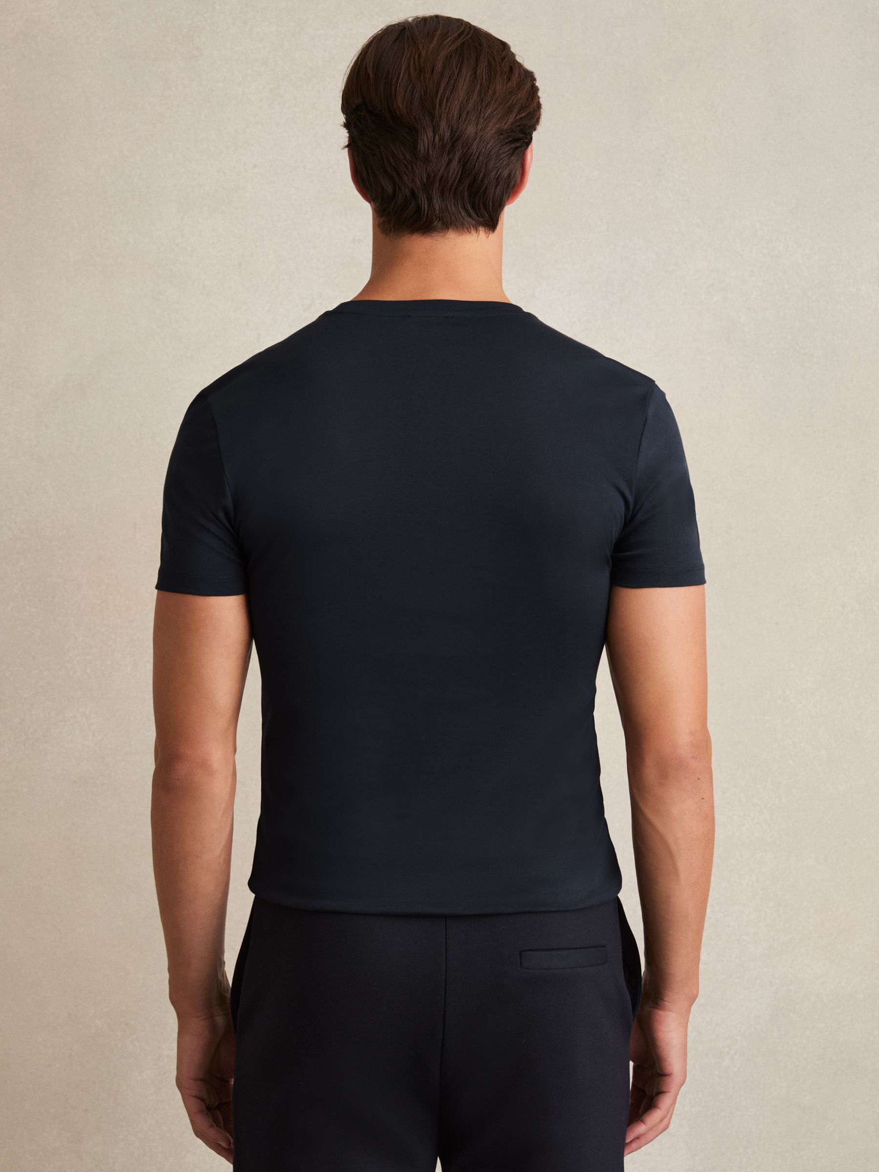 Cotton Sports-Fit T-Shirt in Navy