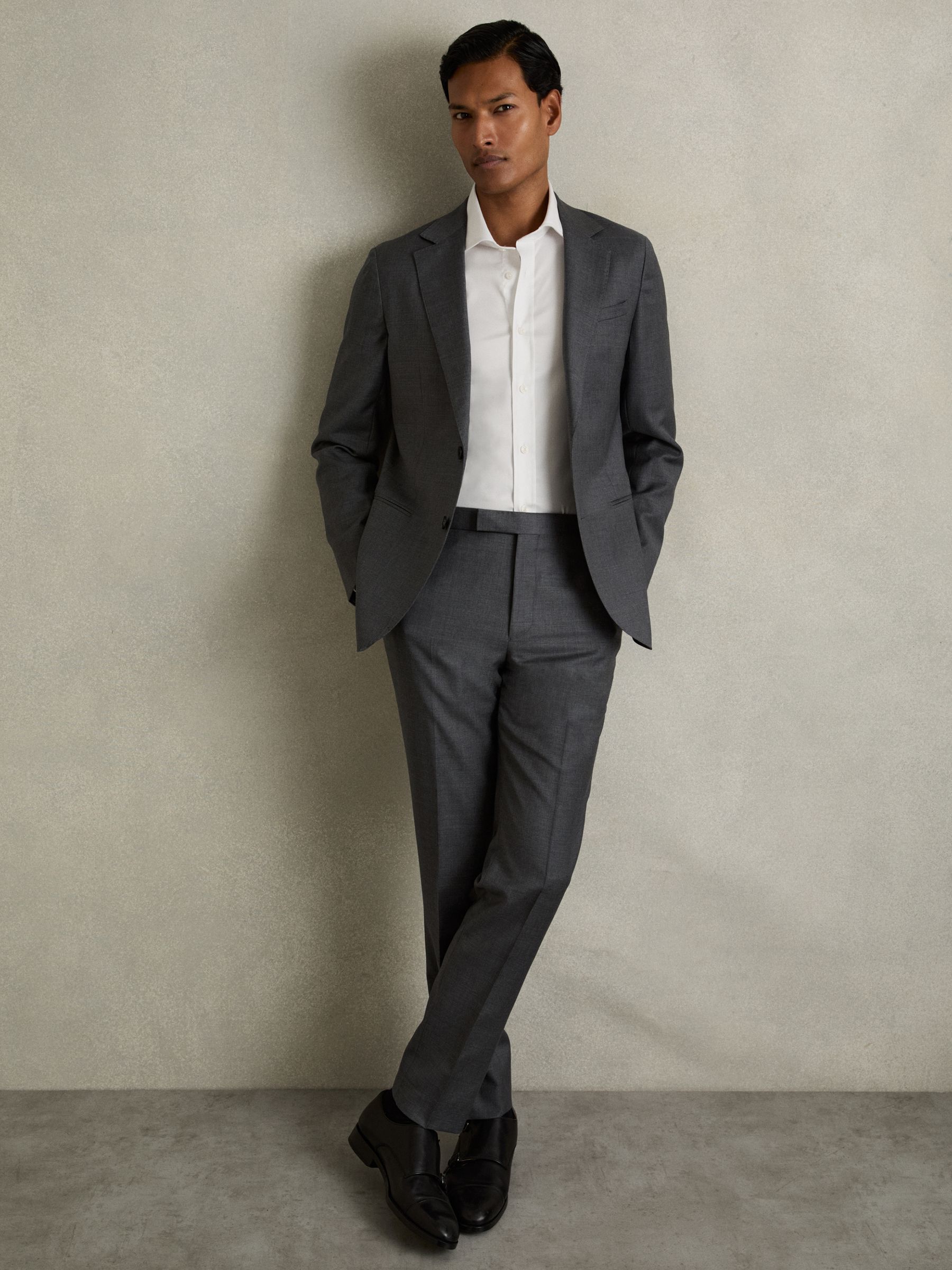 Regular Fit Cotton-Tencel Stretch Shirt in White