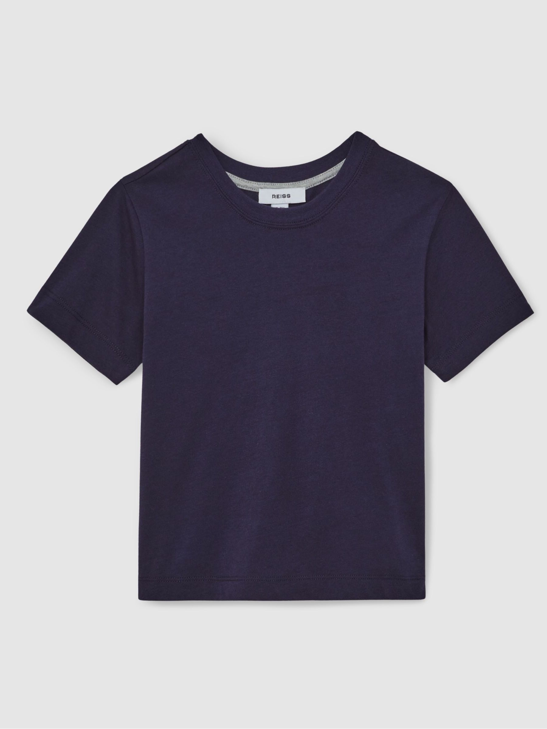 9-13 yrs Cotton Crew Neck T-Shirt in Navy