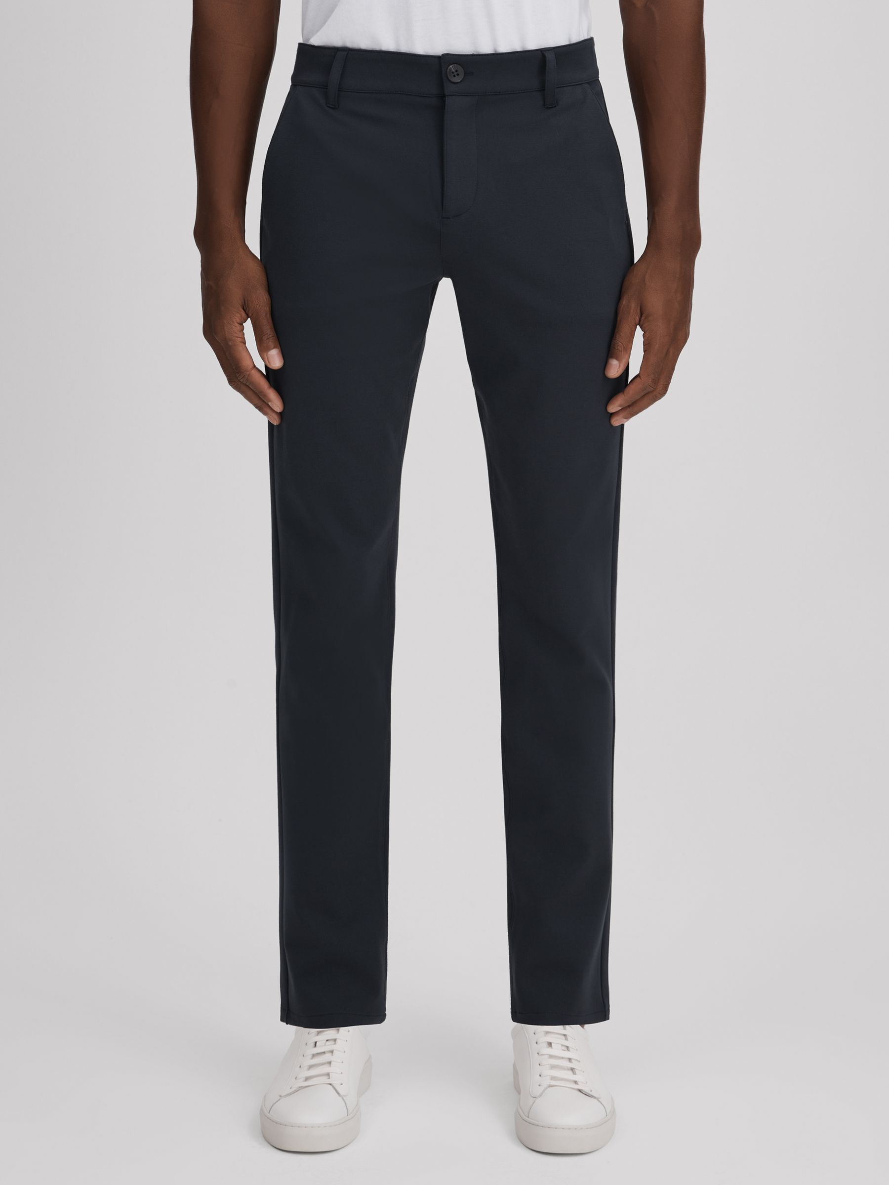 Paige Mid Rise Trousers in Deep Anchor