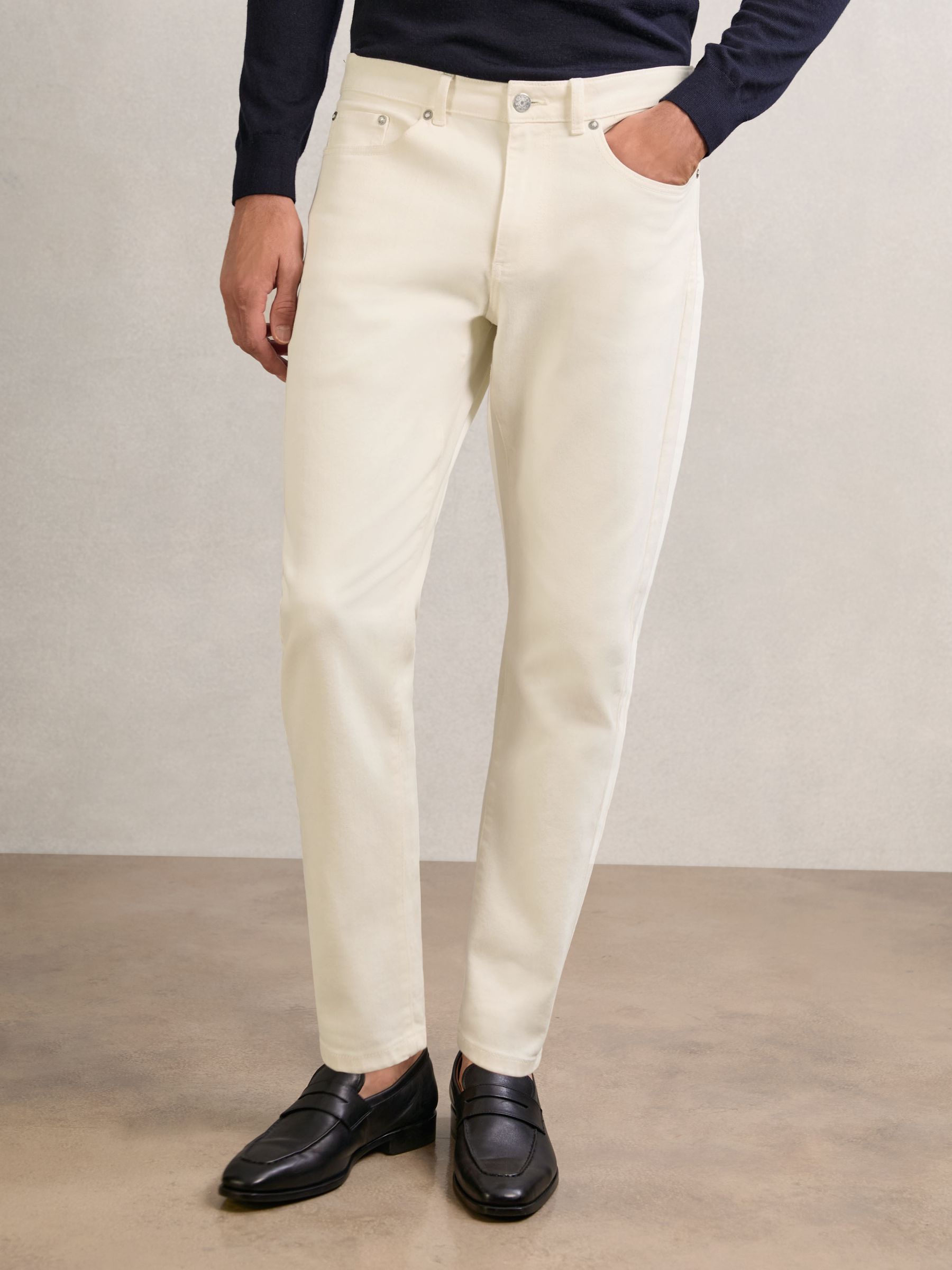 Relaxed-Fit Cropped Jeans in White