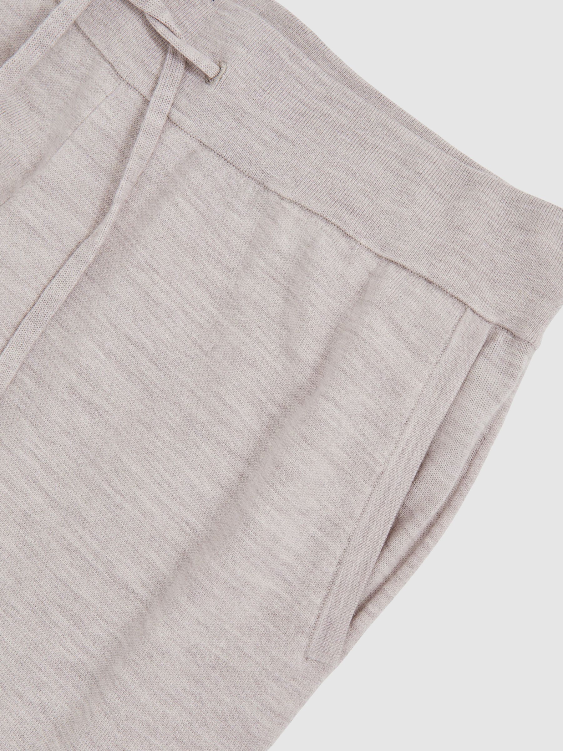 Merino Wool-Blend Cuffed Joggers in Wicker Brown Melange