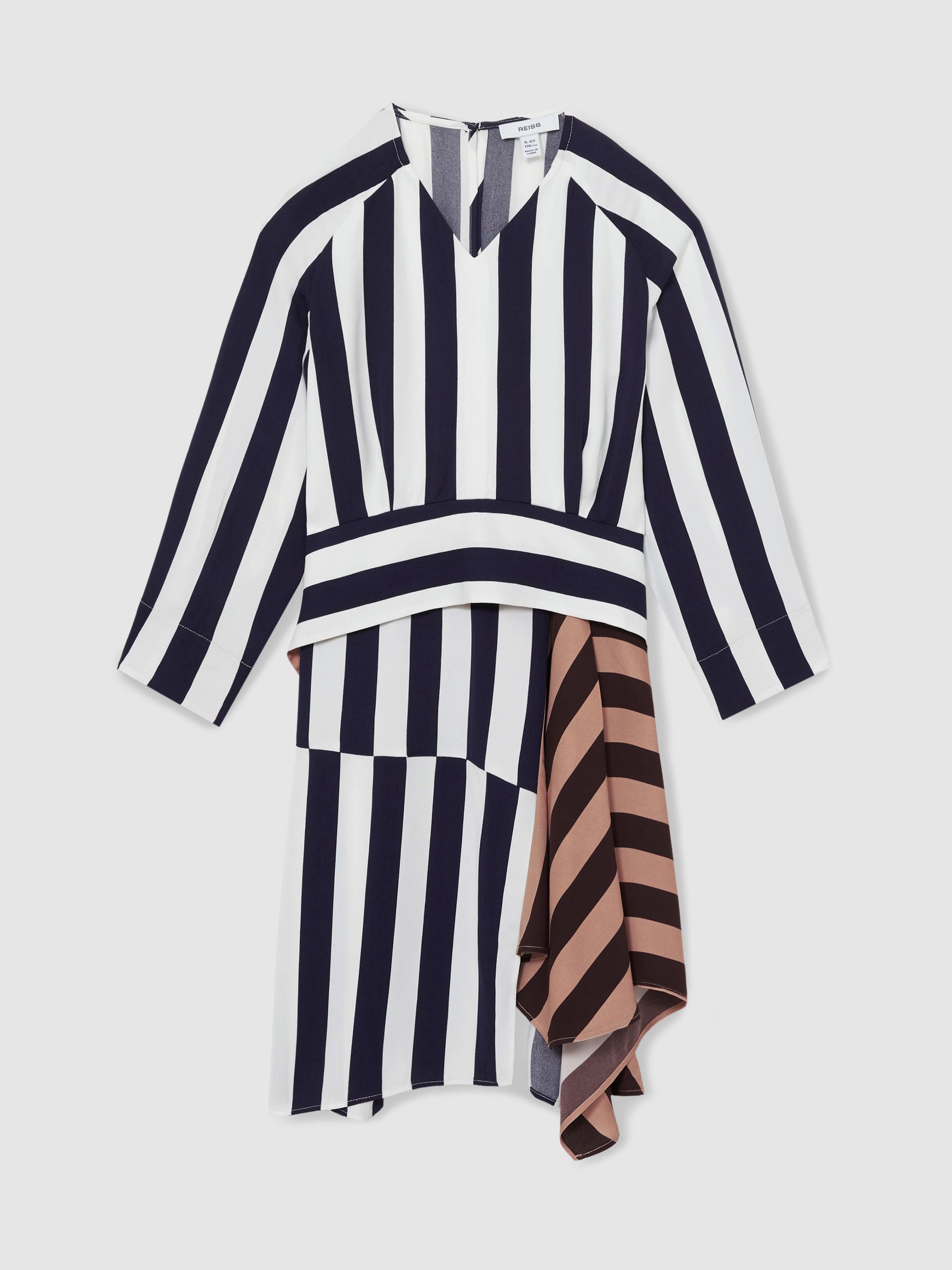 9-13 yrs Stripe-Print Handkerchief Dress in Multi