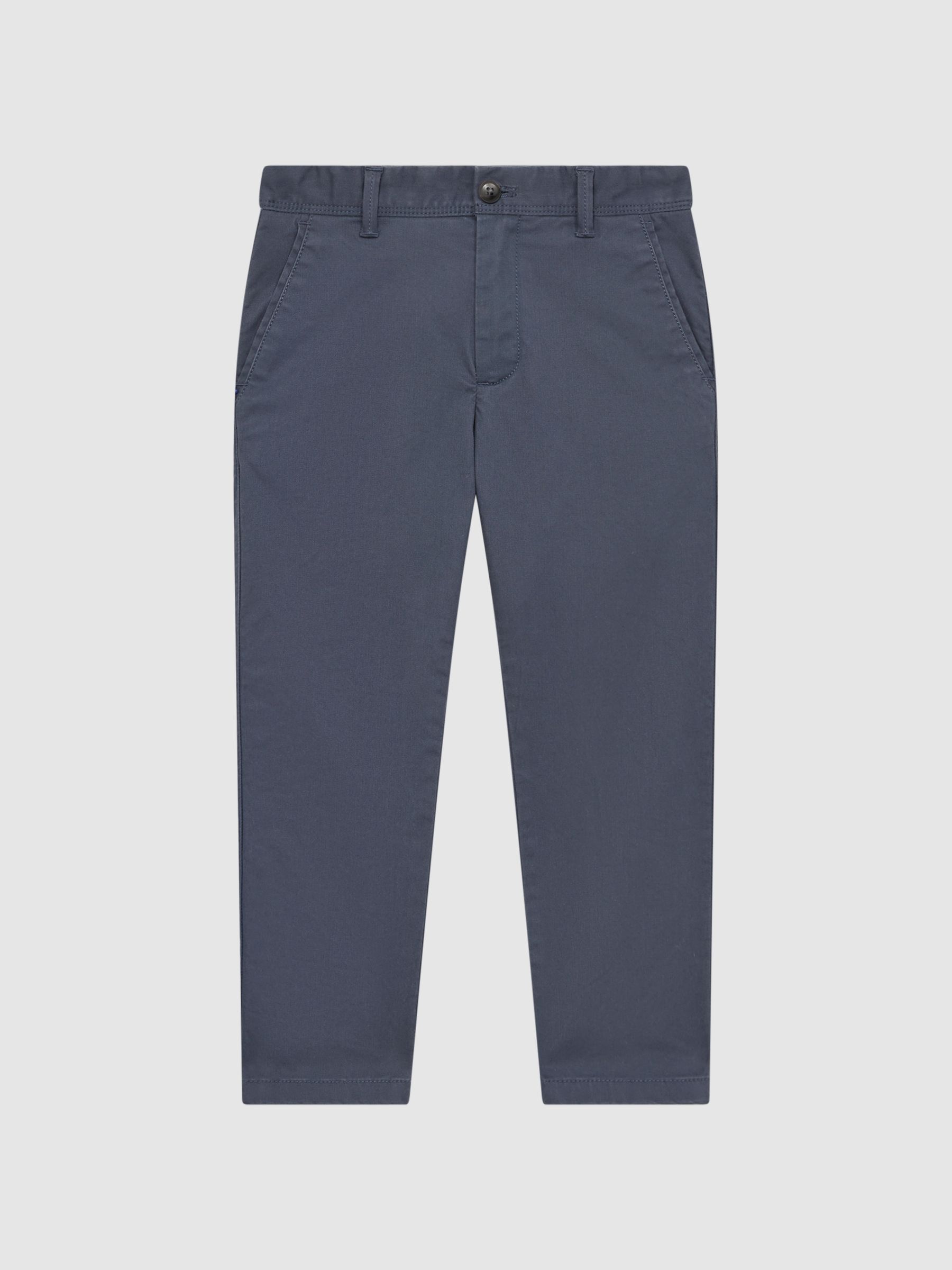 3-9 yrs Slim Fit Casual Chinos in Bright Airforce