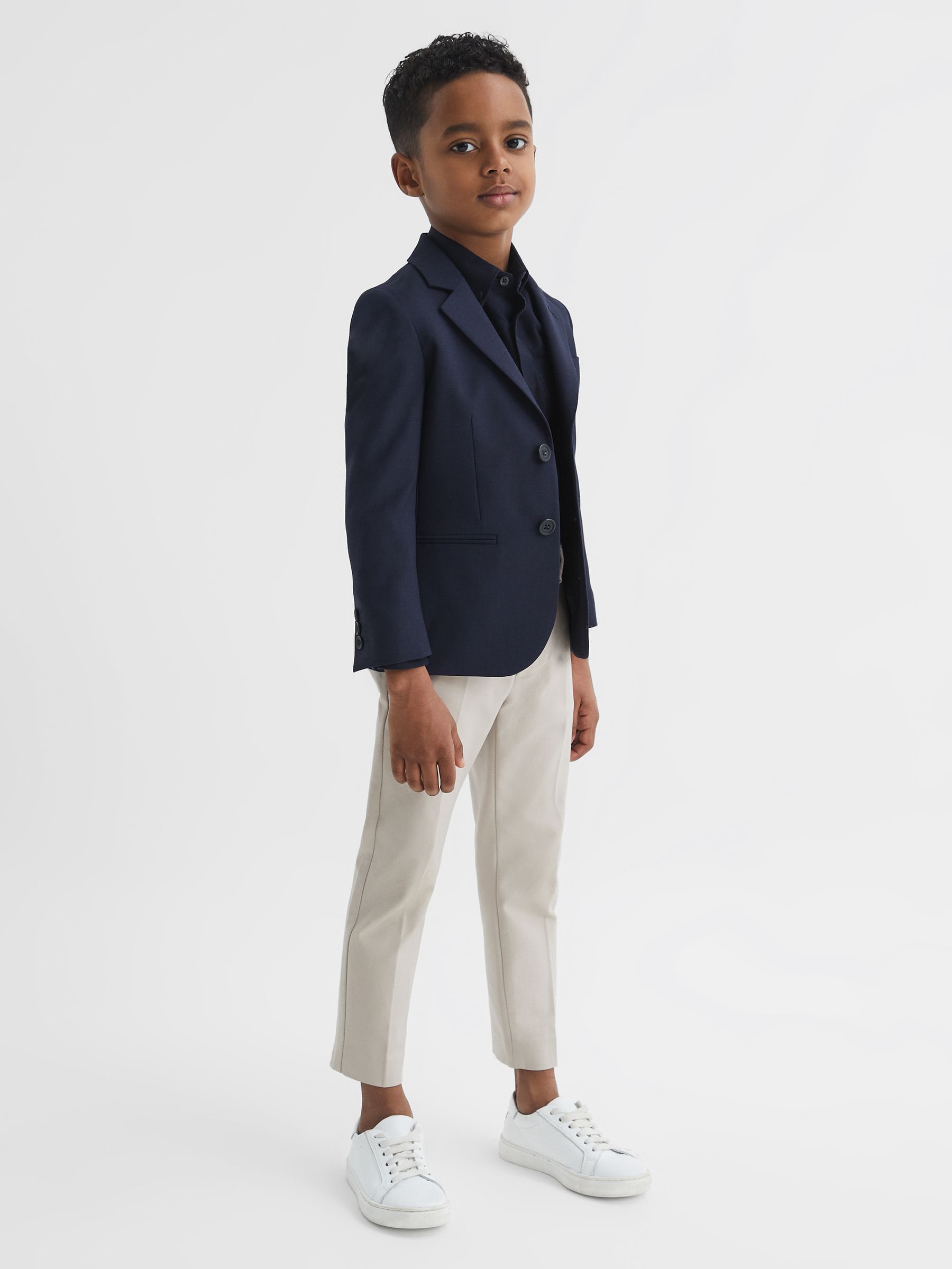 9-14 yrs Slim Fit Tapered Chinos in Stone