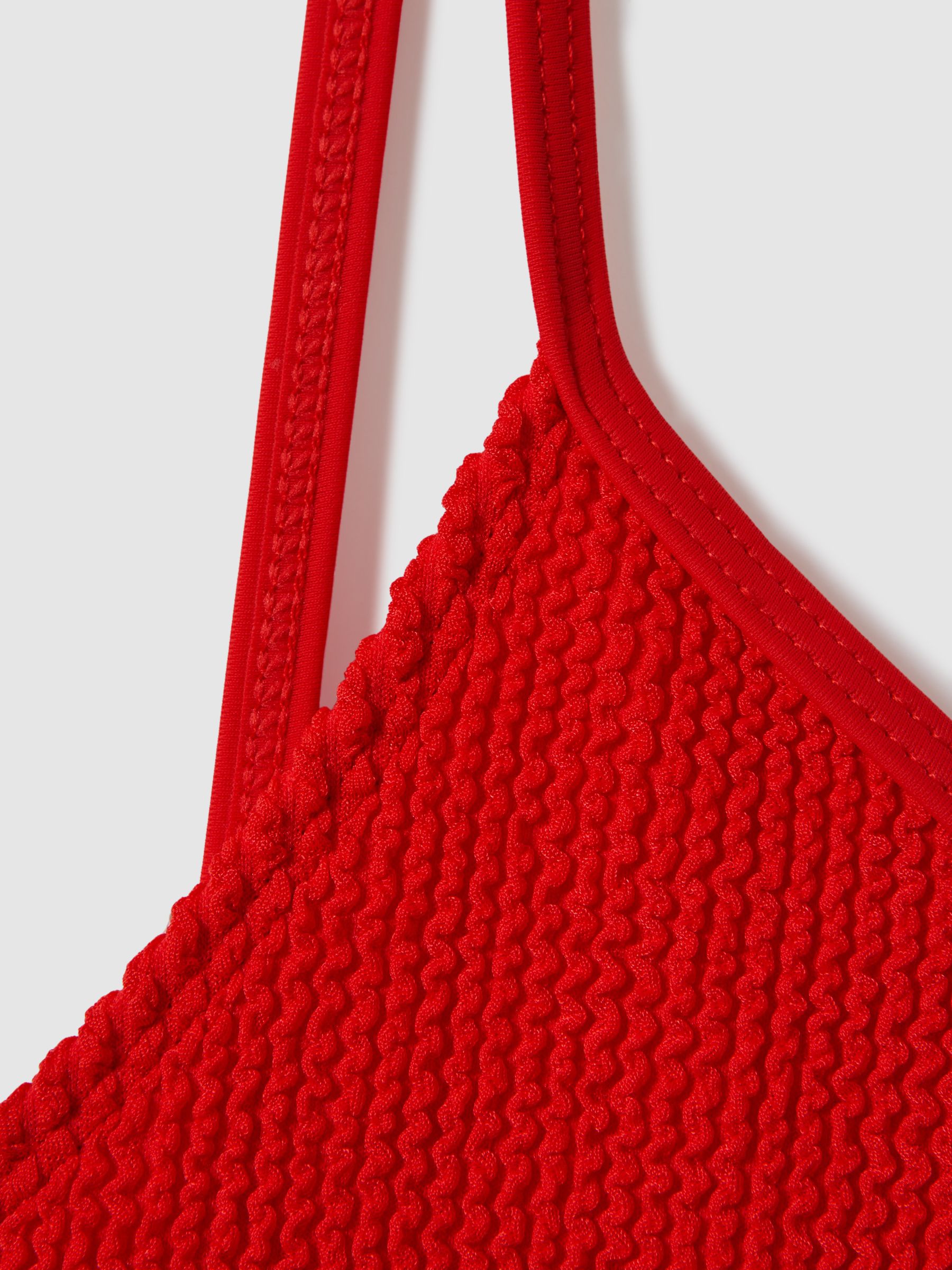 Good American Always Fits Textured Swimsuit in Bright Red