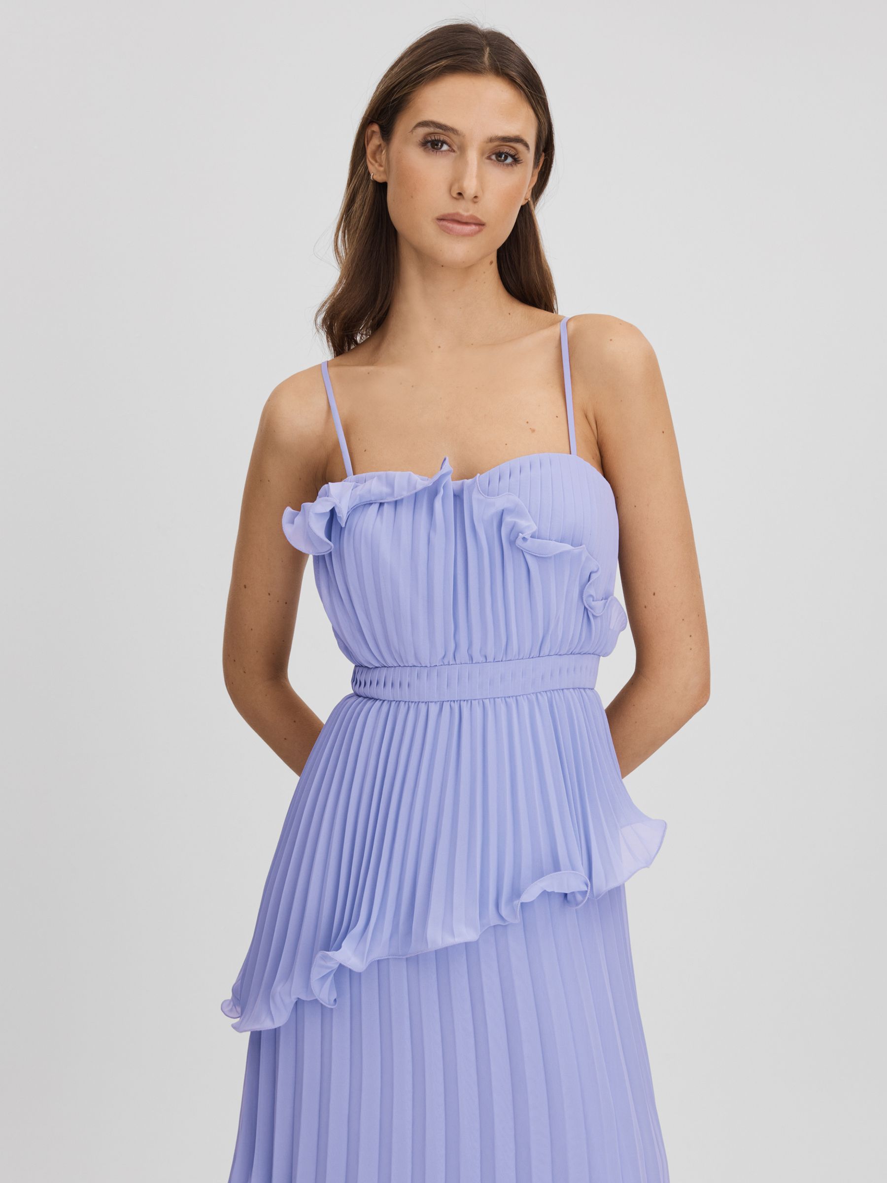 Amur Ruffle Maxi Dress in Lilac
