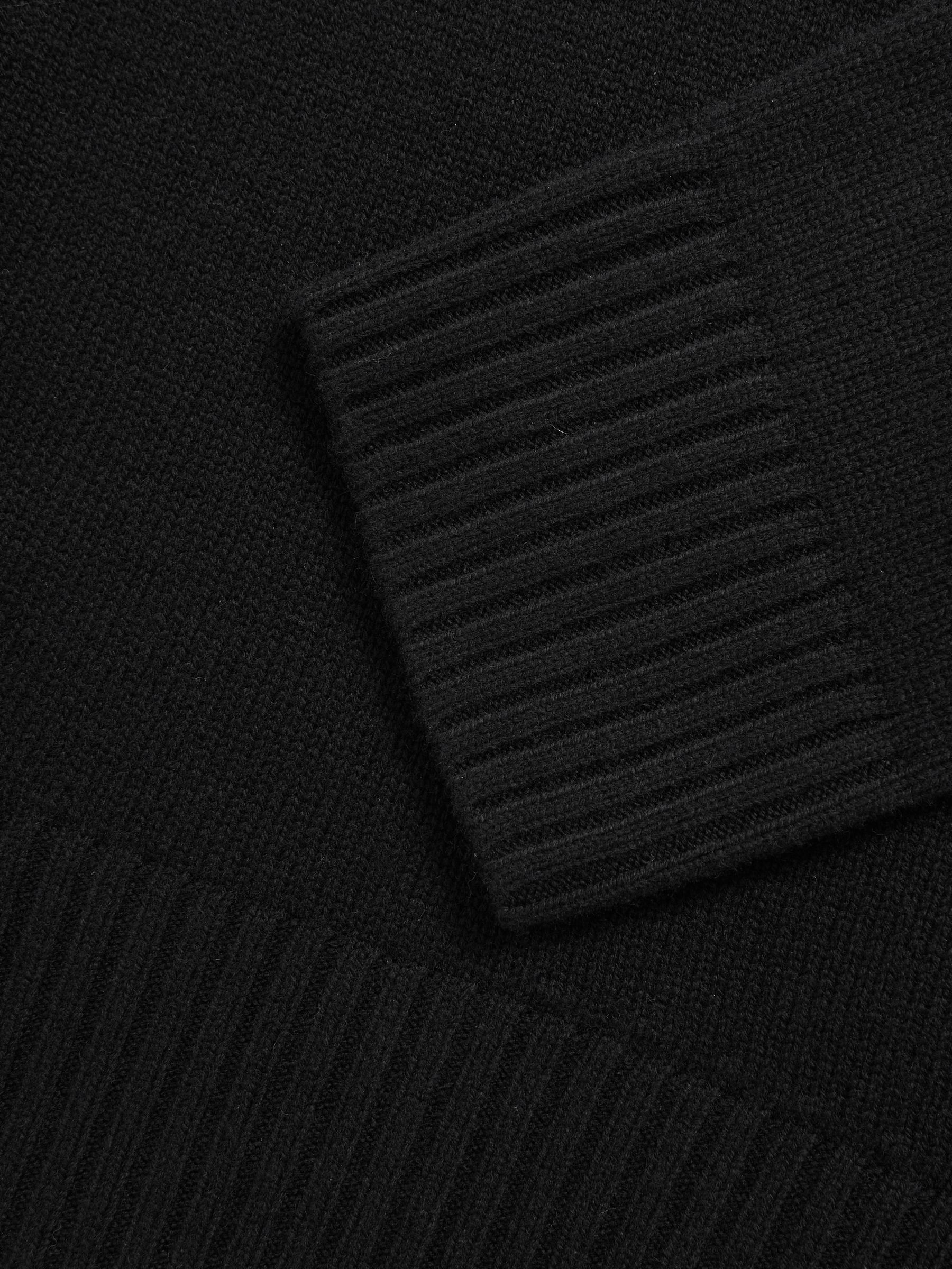 Wool-Cashmere Crew-Neck Jumper in Black