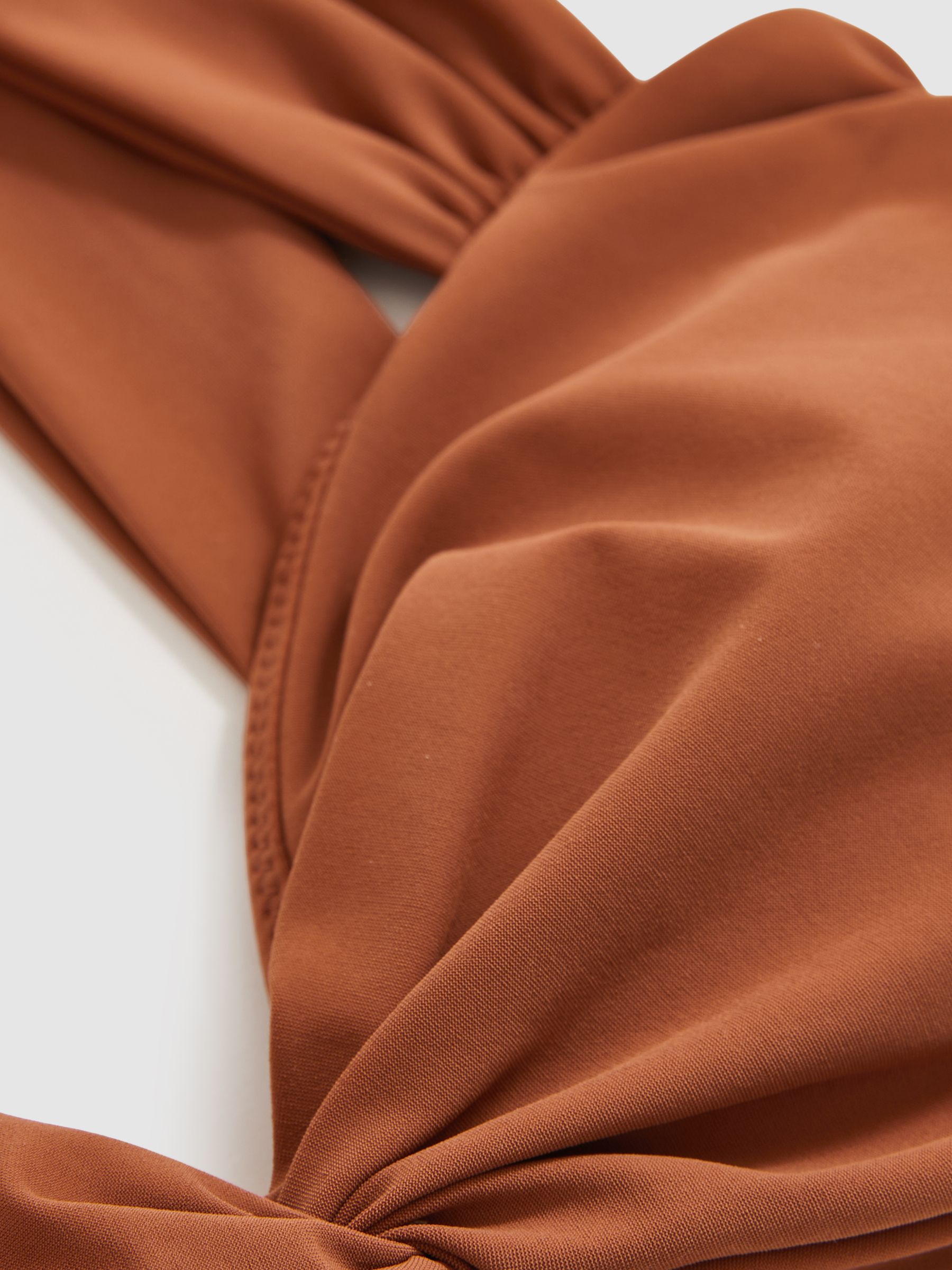 Twist Front Bikini Top in Brown