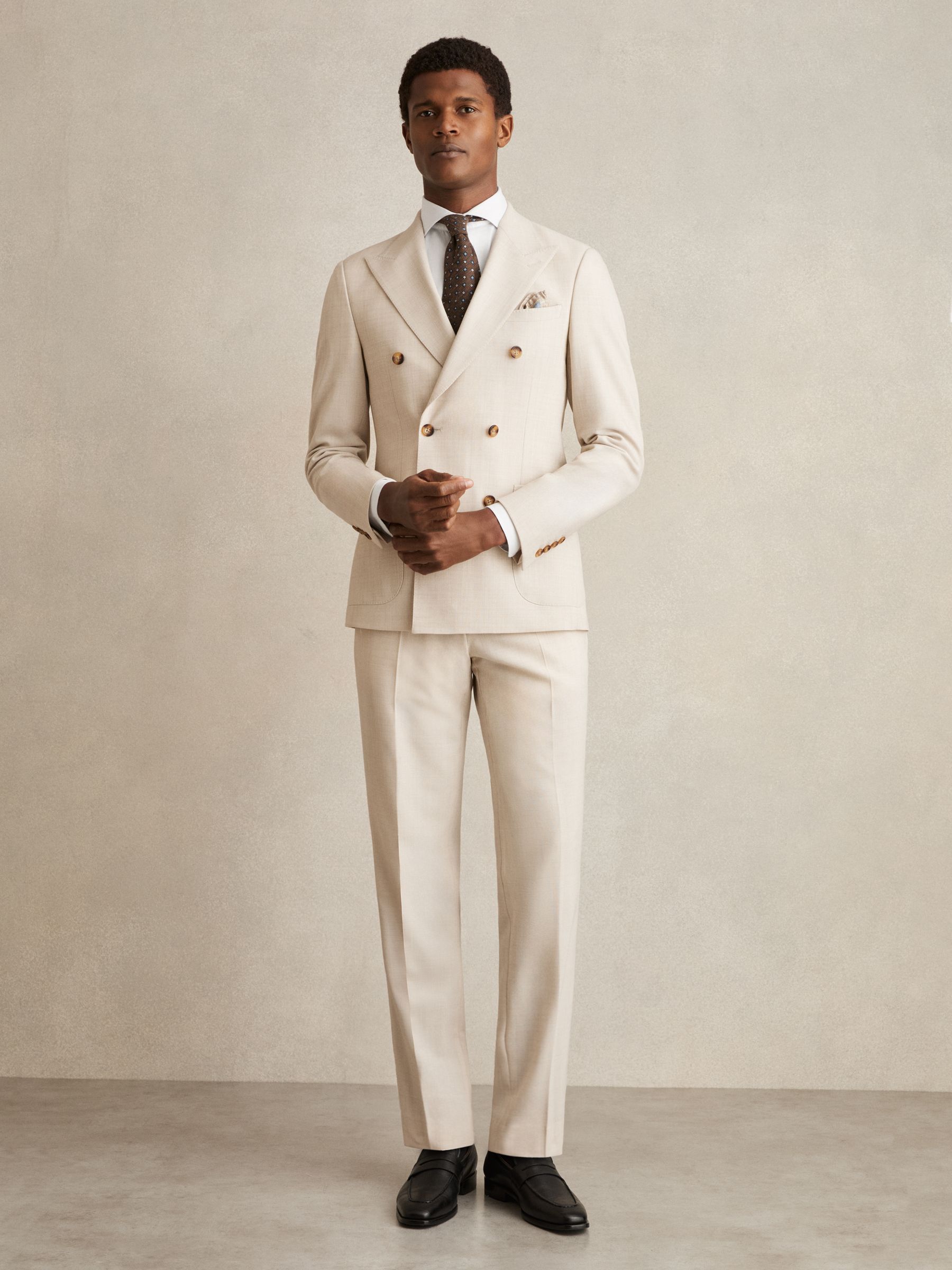 Slim Fit Cotton-Twill Two-Fold Shirt Slim-Fit in White