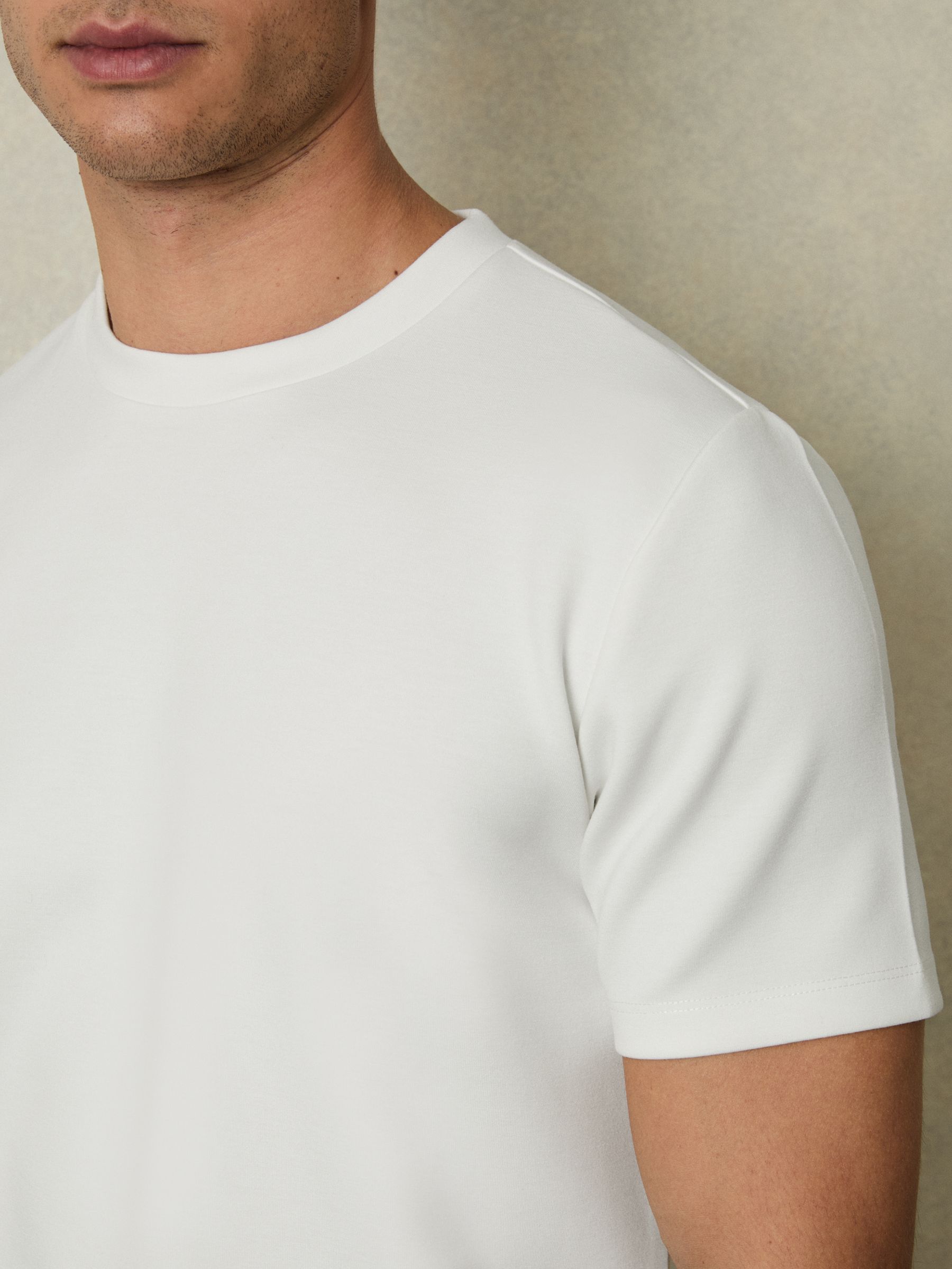 Interlock Jersey Crew Neck T-Shirt in White