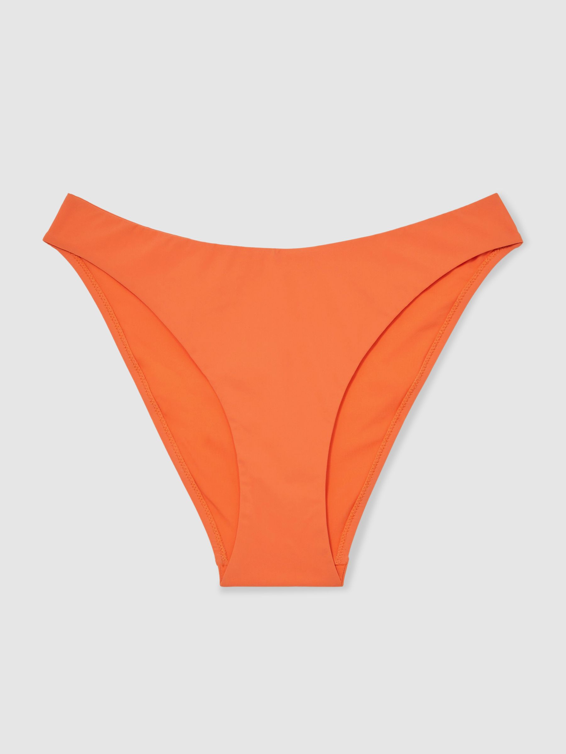 High Cut Bikini Bottoms in Coral Orange