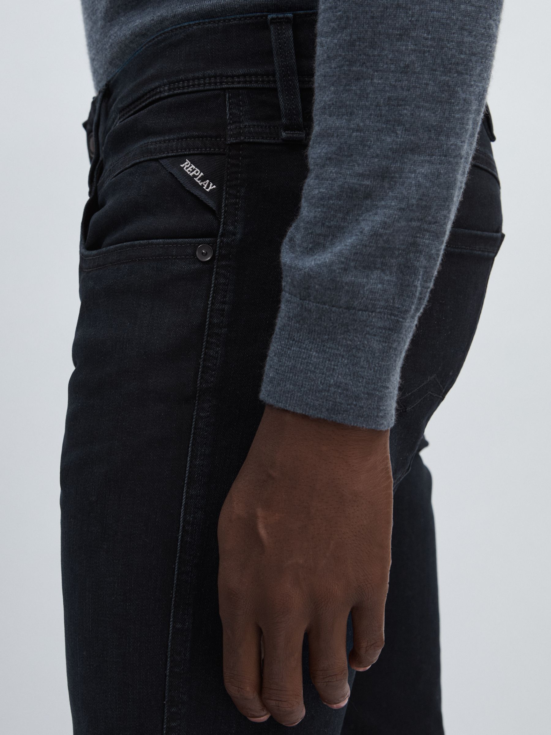 Replay Slim-Fit Hyperflex Jeans in Dark Blue