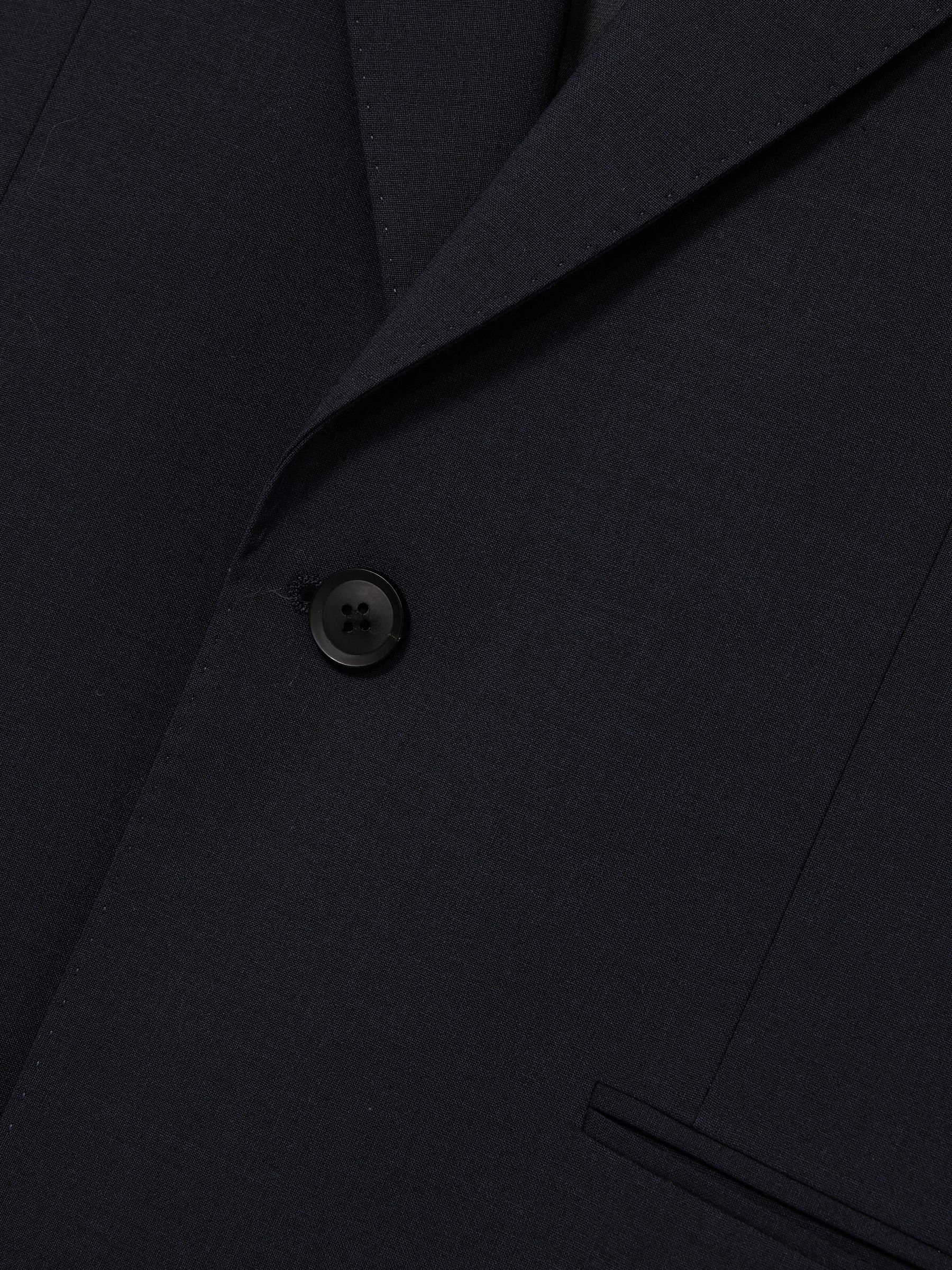 Regular-Fit Single-Breasted Wool-Blend Suit Blazer in Bright Blue
