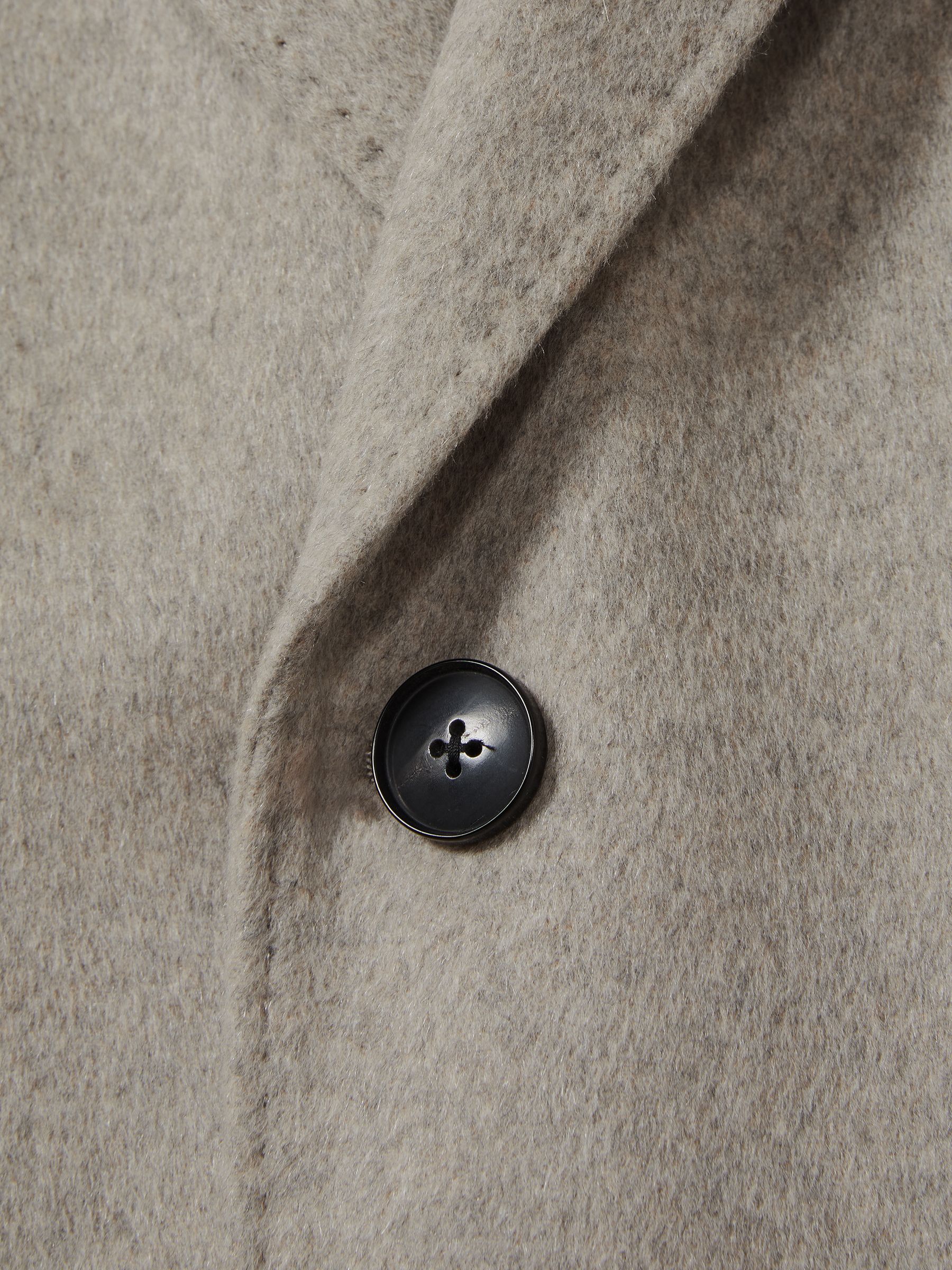 Atelier Cashmere Single-Breasted Overcoat in Oatmeal