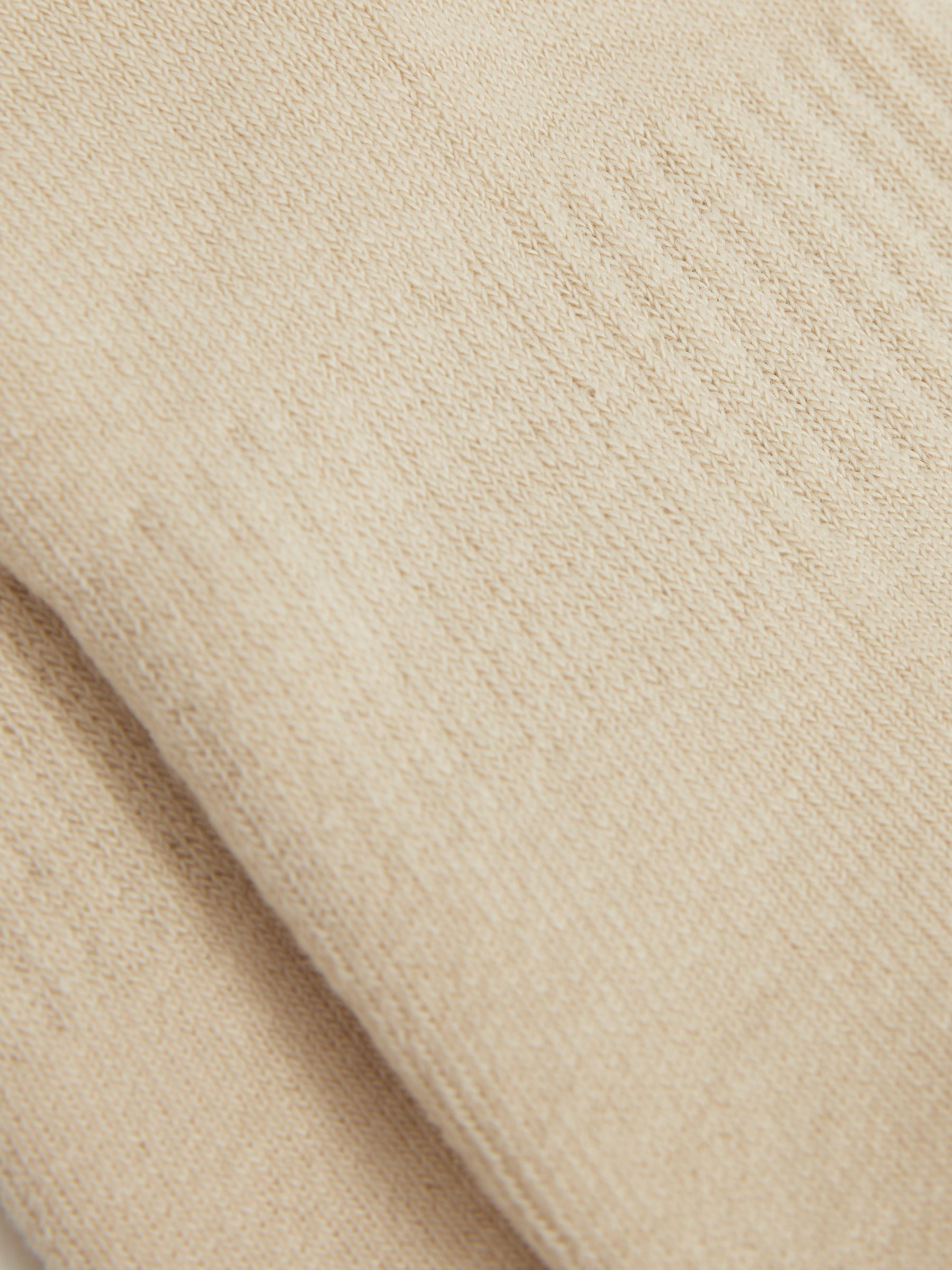 Cotton-Blend Striped Crew Socks in Cream