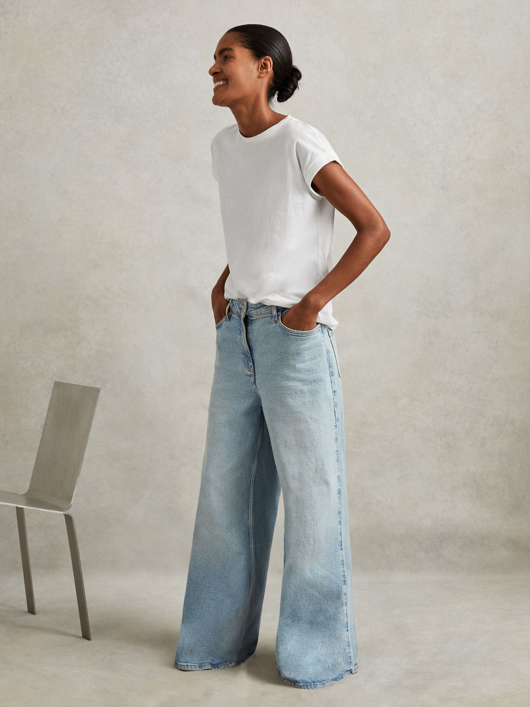 Cotton-Jersey Crew Neck T-Shirt in White