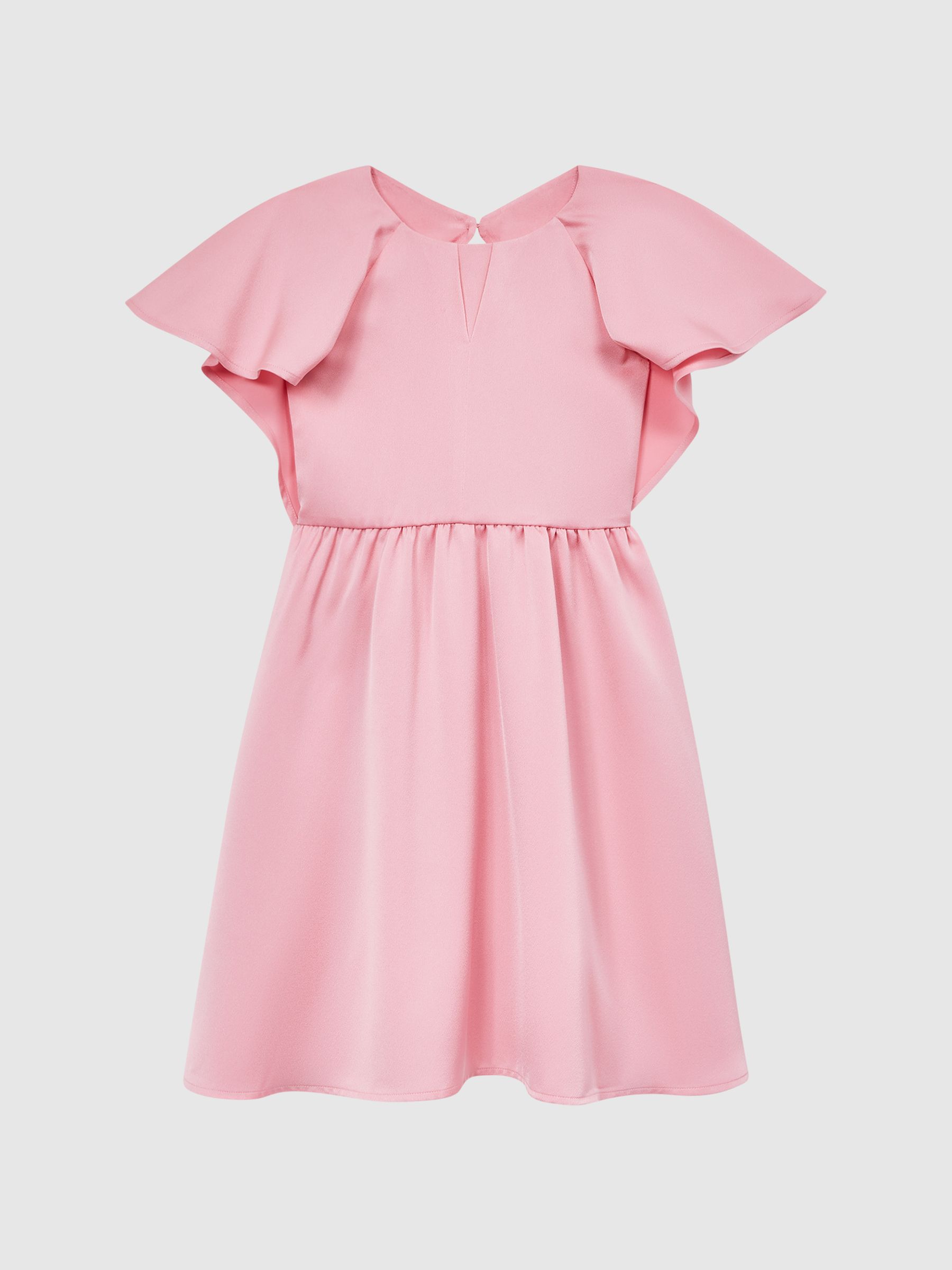 Satin Midi Dress in Pink