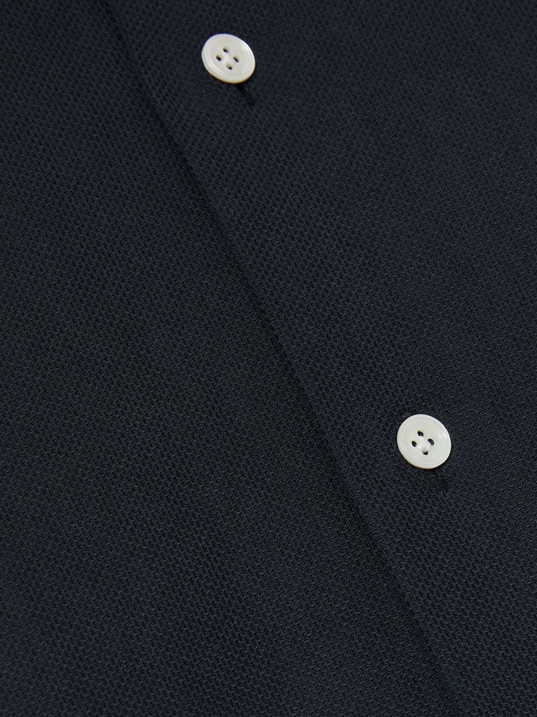 Atelier Cotton-Piqué Long-Sleeve Shirt in Navy