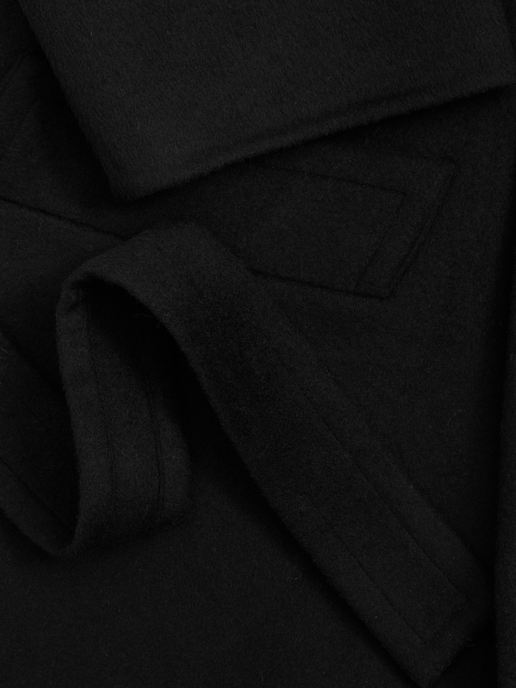 Petite Wool-Blend Blindseam Coat in Black